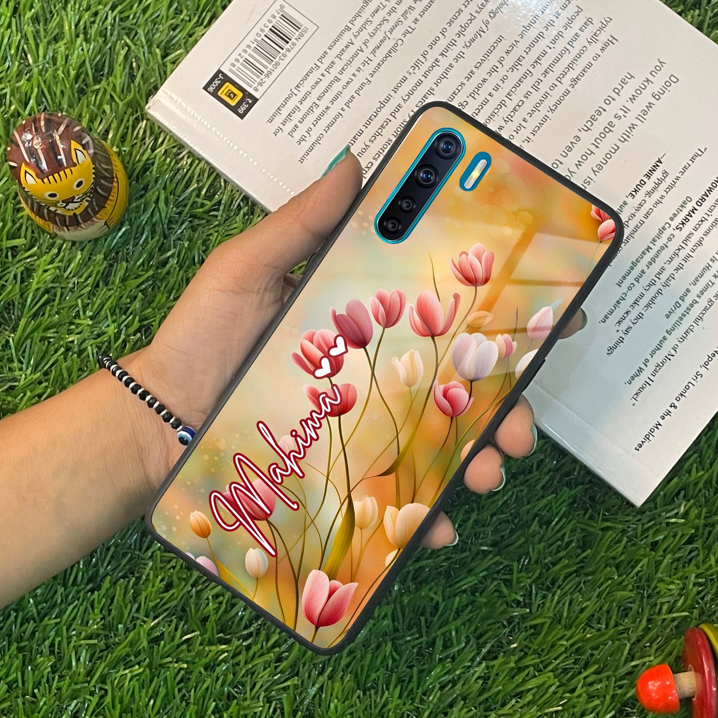 Tulip Floral Glass Case Cover For Oppo ShopOnCliQ