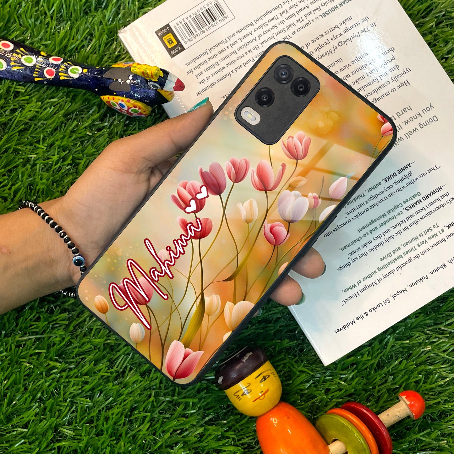 Tulip Floral Glass Case Cover For Oppo ShopOnCliQ