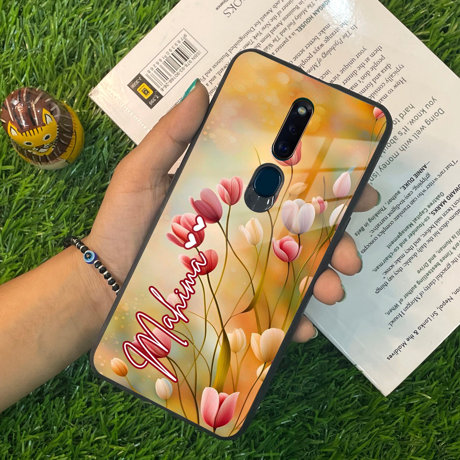 Tulip Floral Glass Case Cover For Oppo ShopOnCliQ