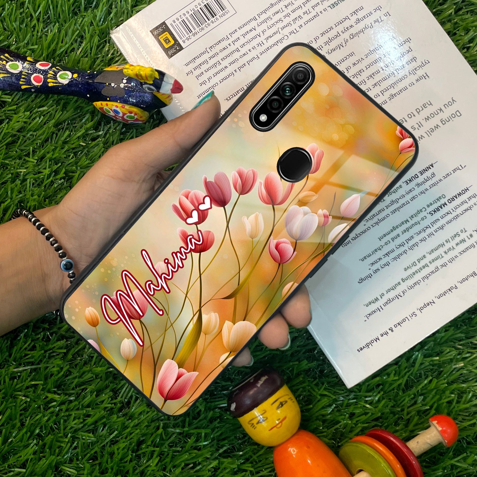 Tulip Floral Glass Case Cover For Oppo ShopOnCliQ