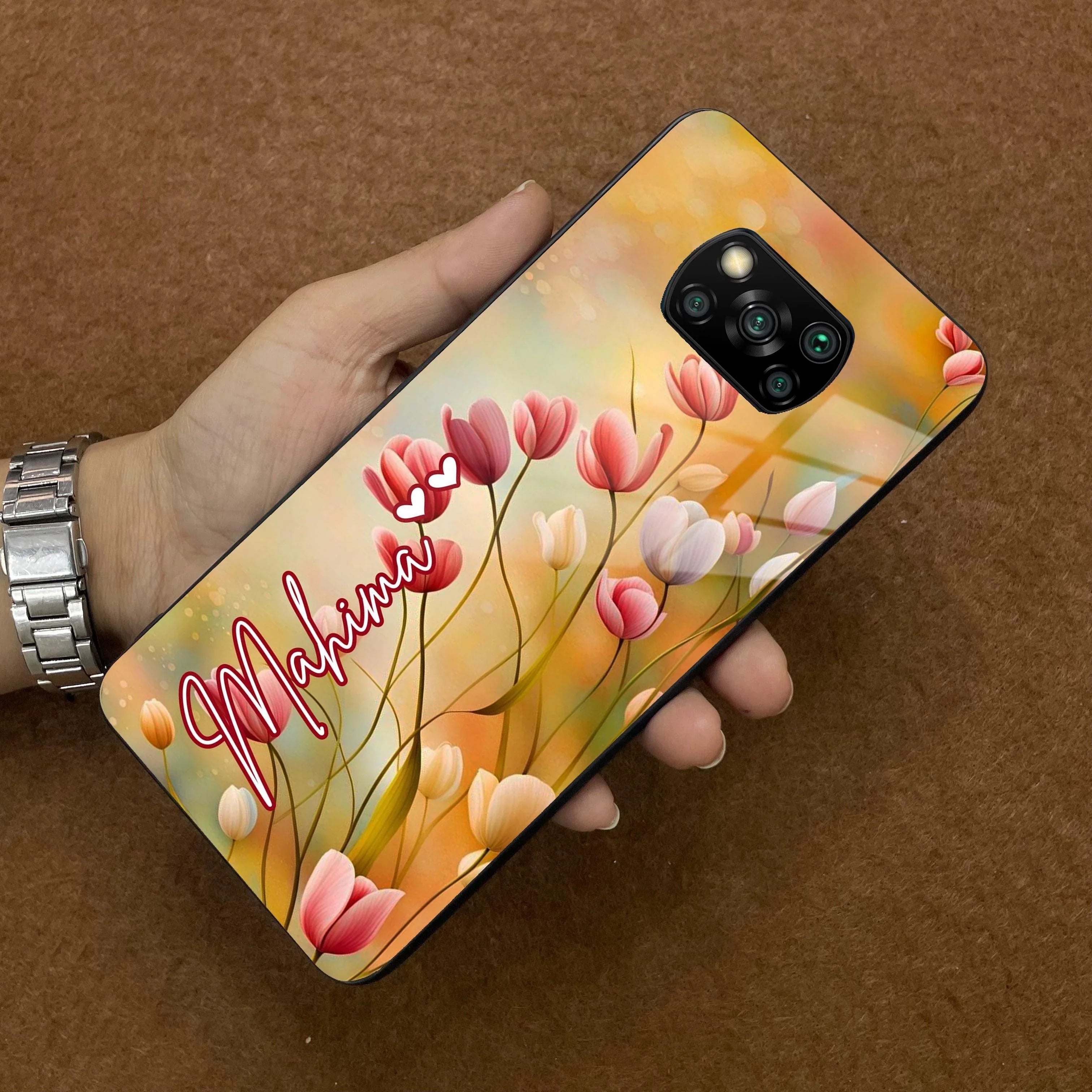 Tulip Floral Glass Case Cover For Poco - ShopOnCliQ