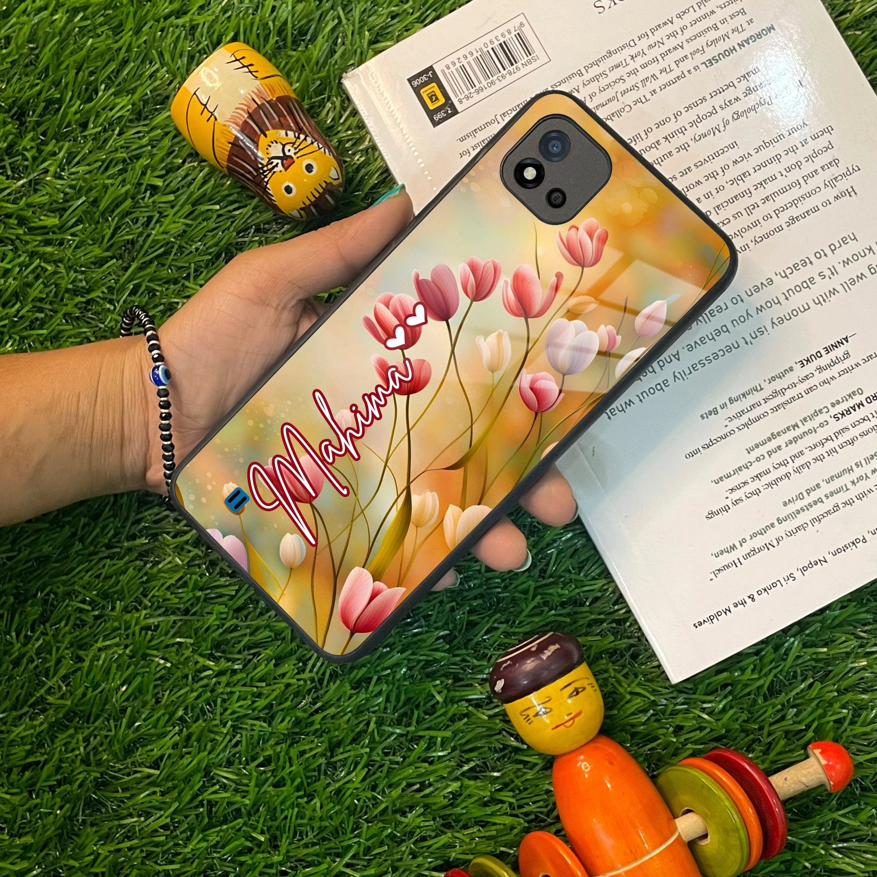 Tulip Floral Glass Case Cover For Realme/Narzo - ShopOnCliQ