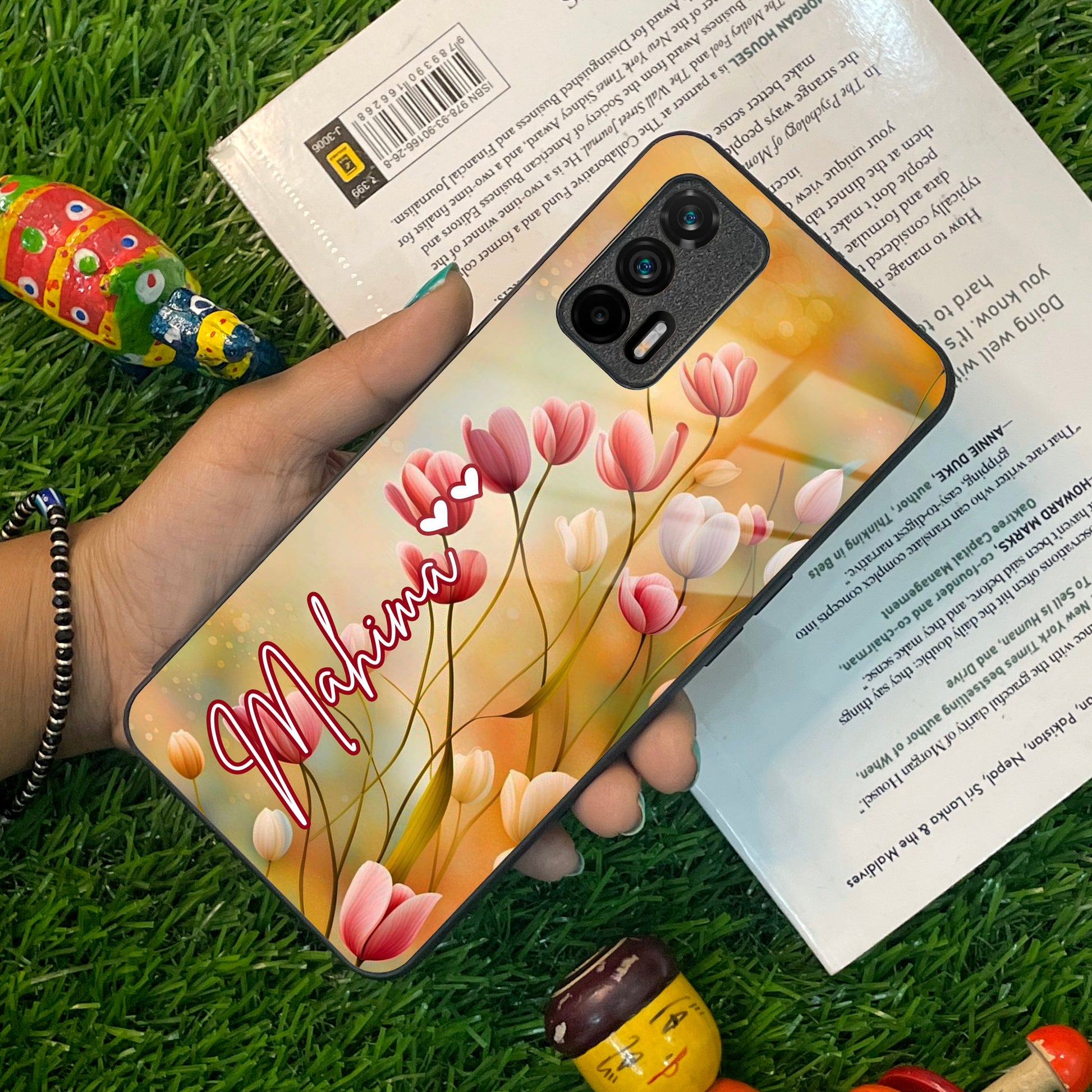 Tulip Floral Glass Case Cover For Realme/Narzo ShopOnCliQ