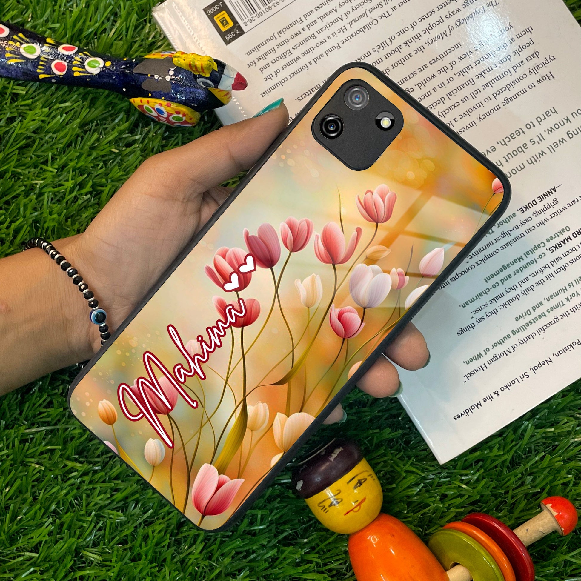 Tulip Floral Glass Case Cover For Realme/Narzo ShopOnCliQ