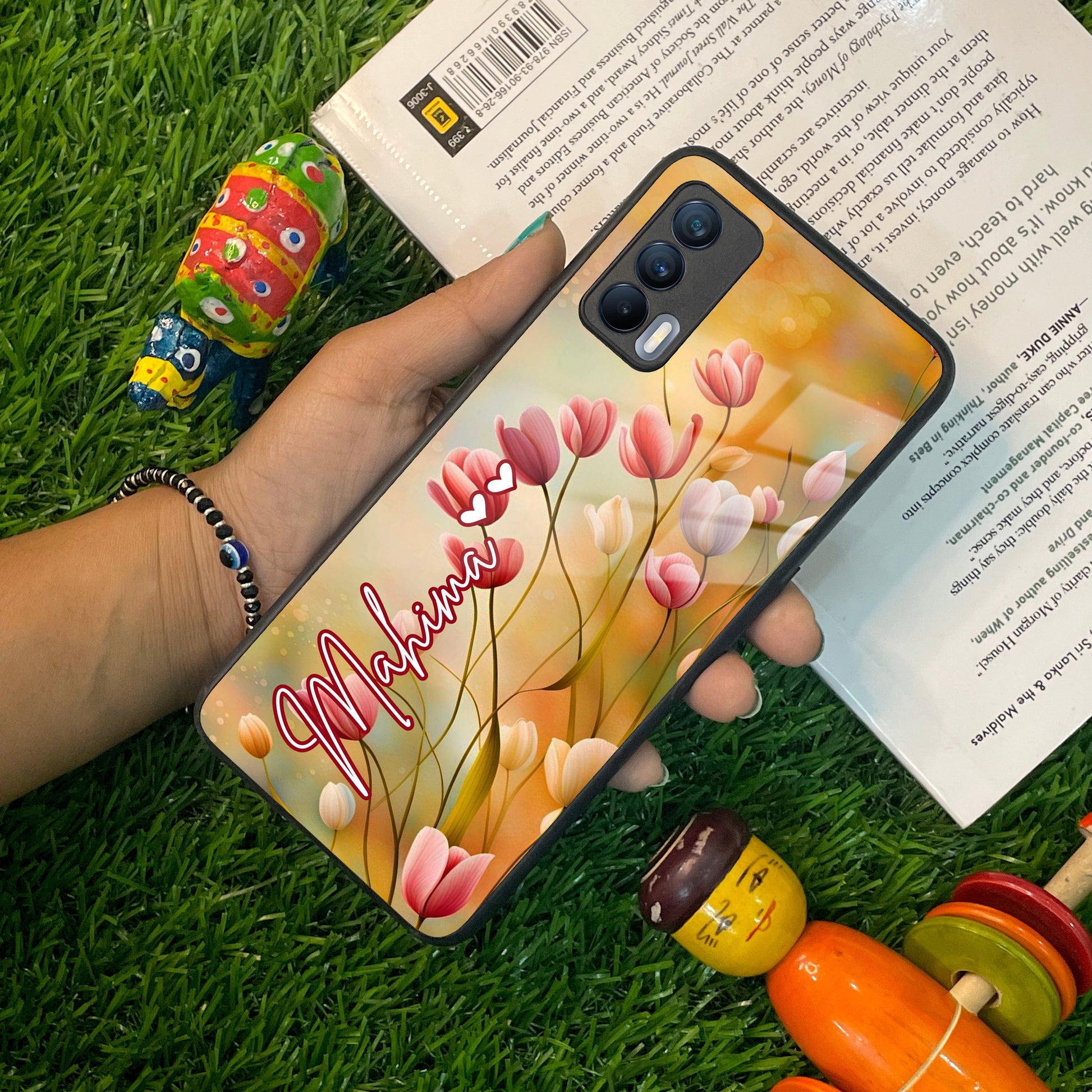 Tulip Floral Glass Case Cover For Realme/Narzo ShopOnCliQ