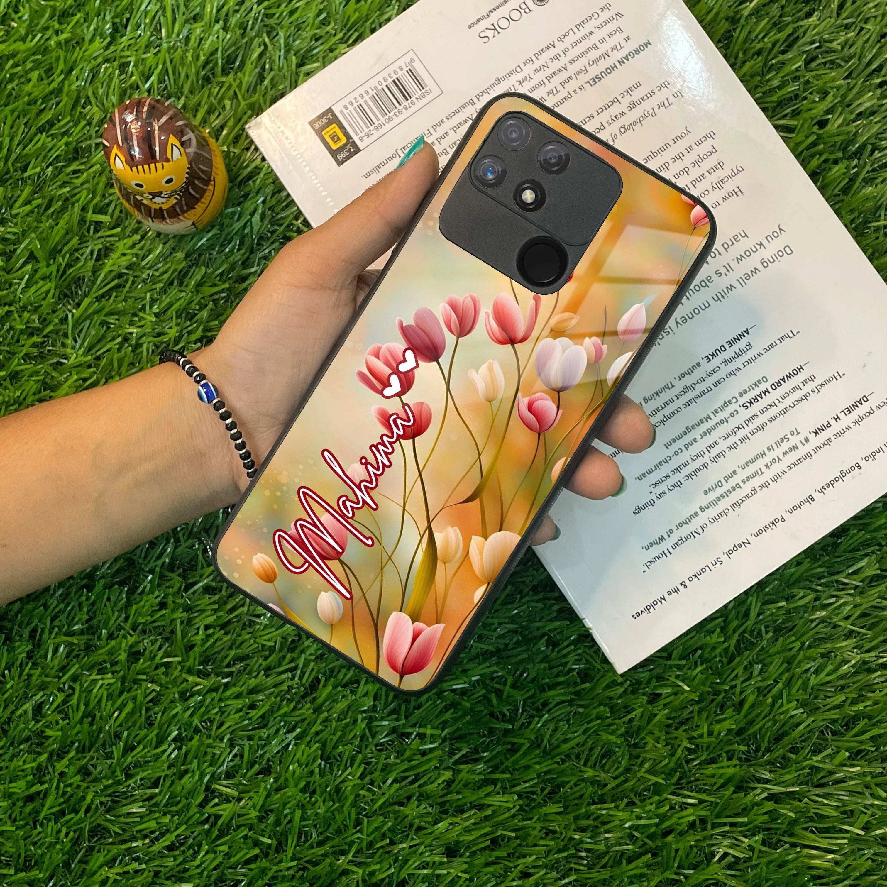 Tulip Floral Glass Case Cover For Realme/Narzo - ShopOnCliQ