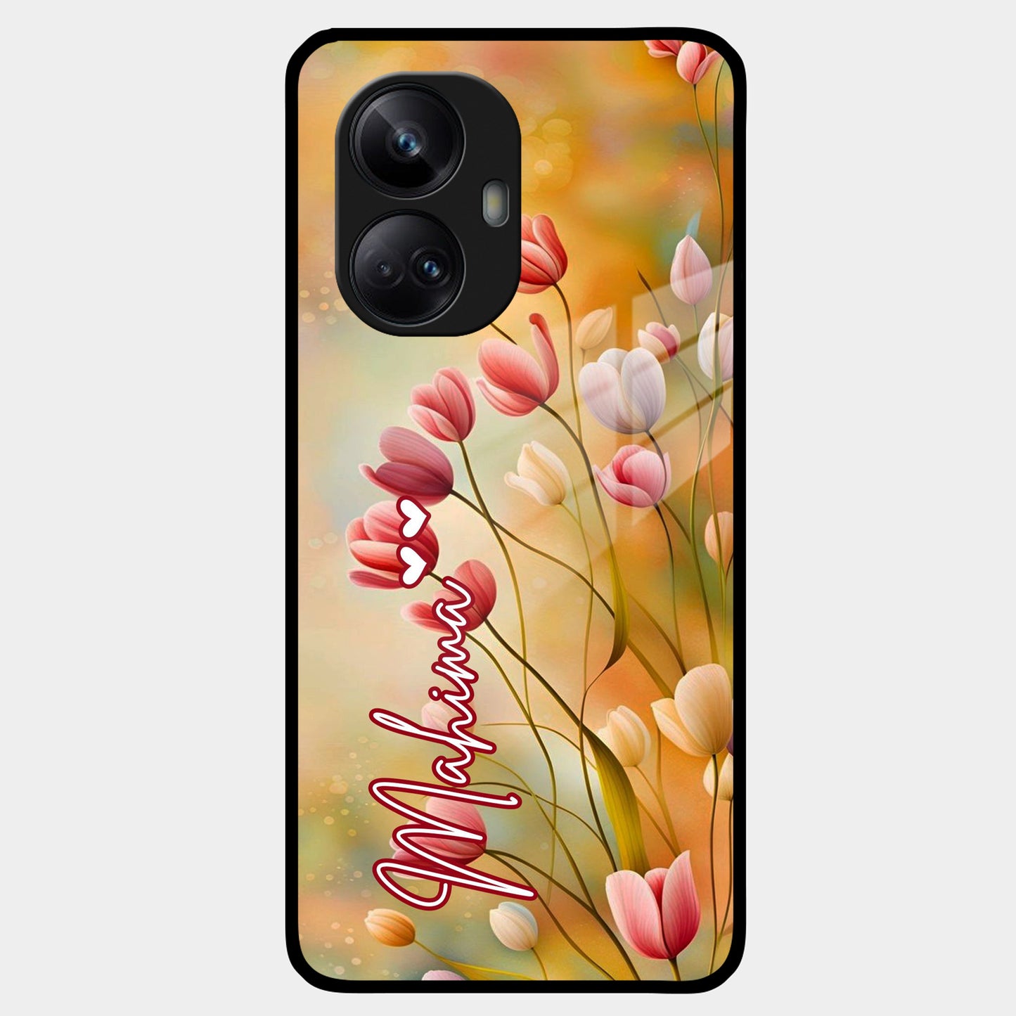 Tulip Floral Glass Case Cover For Realme/Narzo ShopOnCliQ