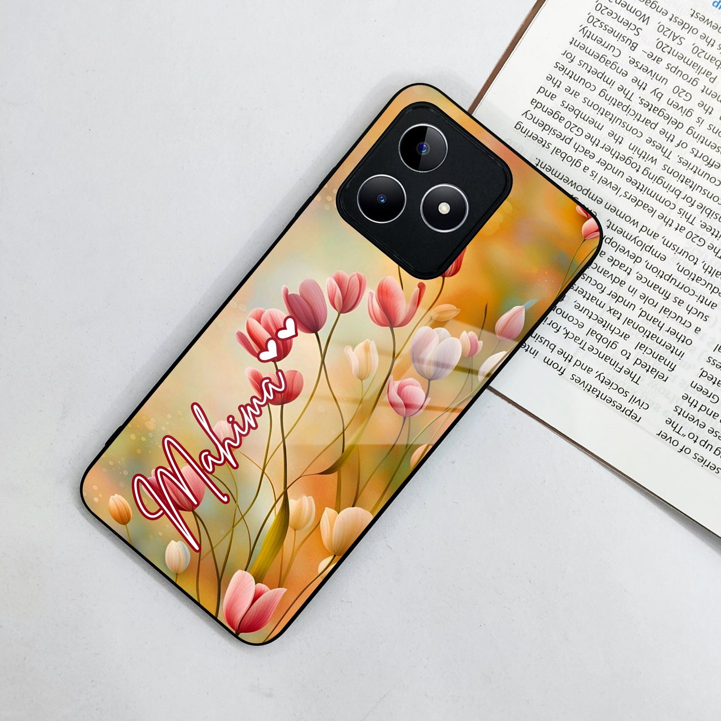 Tulip Floral Glass Case Cover For Realme/Narzo ShopOnCliQ