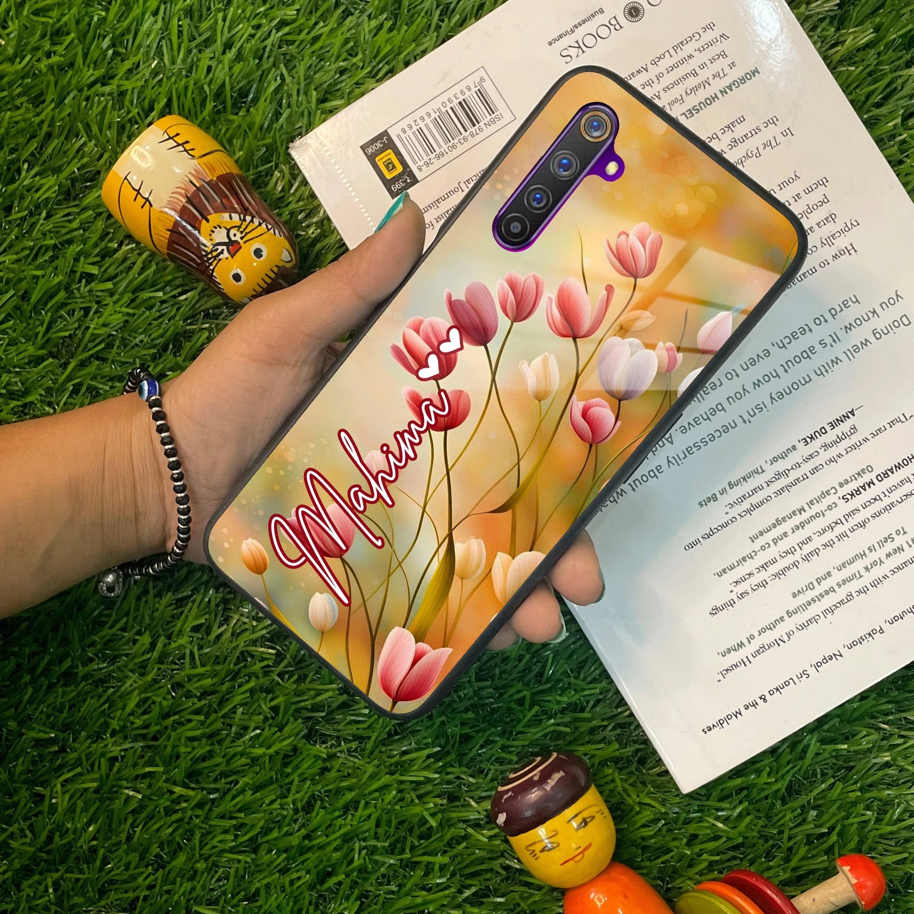 Tulip Floral Glass Case Cover For Realme/Narzo - ShopOnCliQ