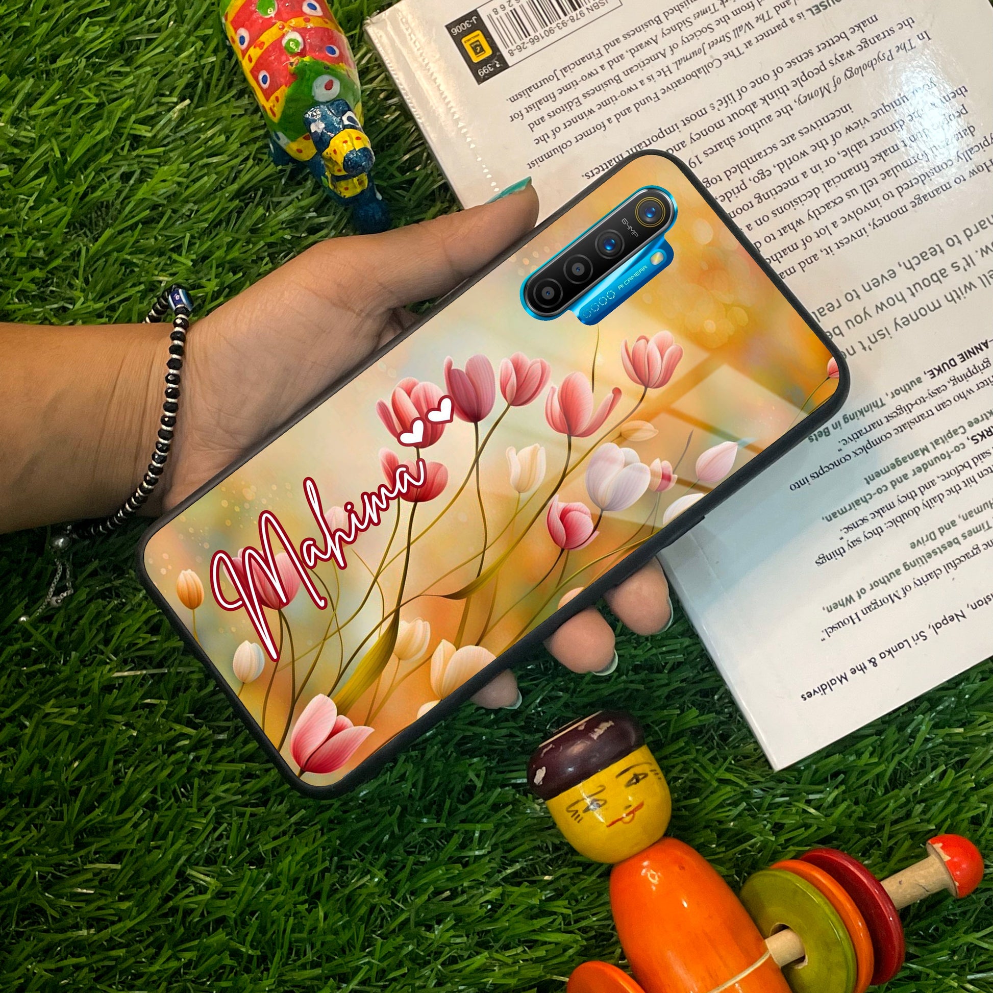 Tulip Floral Glass Case Cover For Realme/Narzo ShopOnCliQ