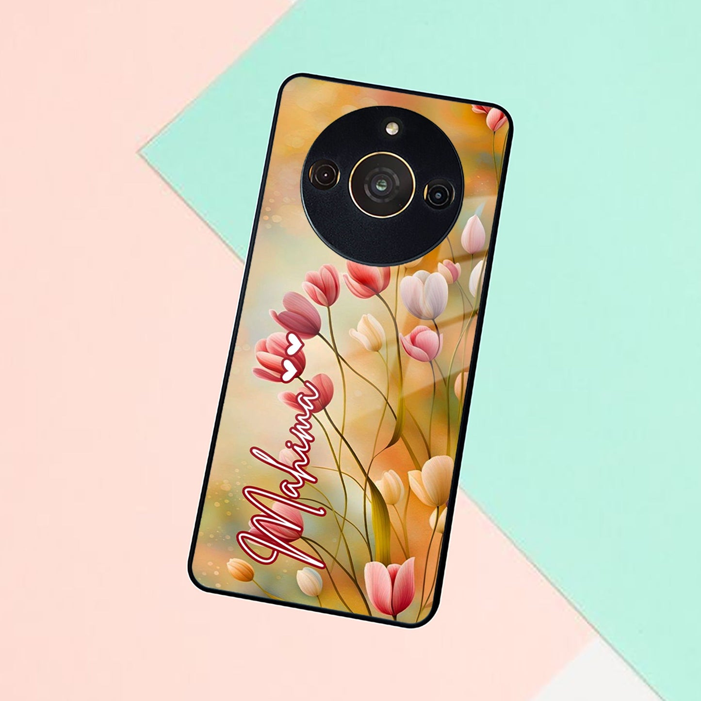 Tulip Floral Glass Case Cover For Realme/Narzo ShopOnCliQ