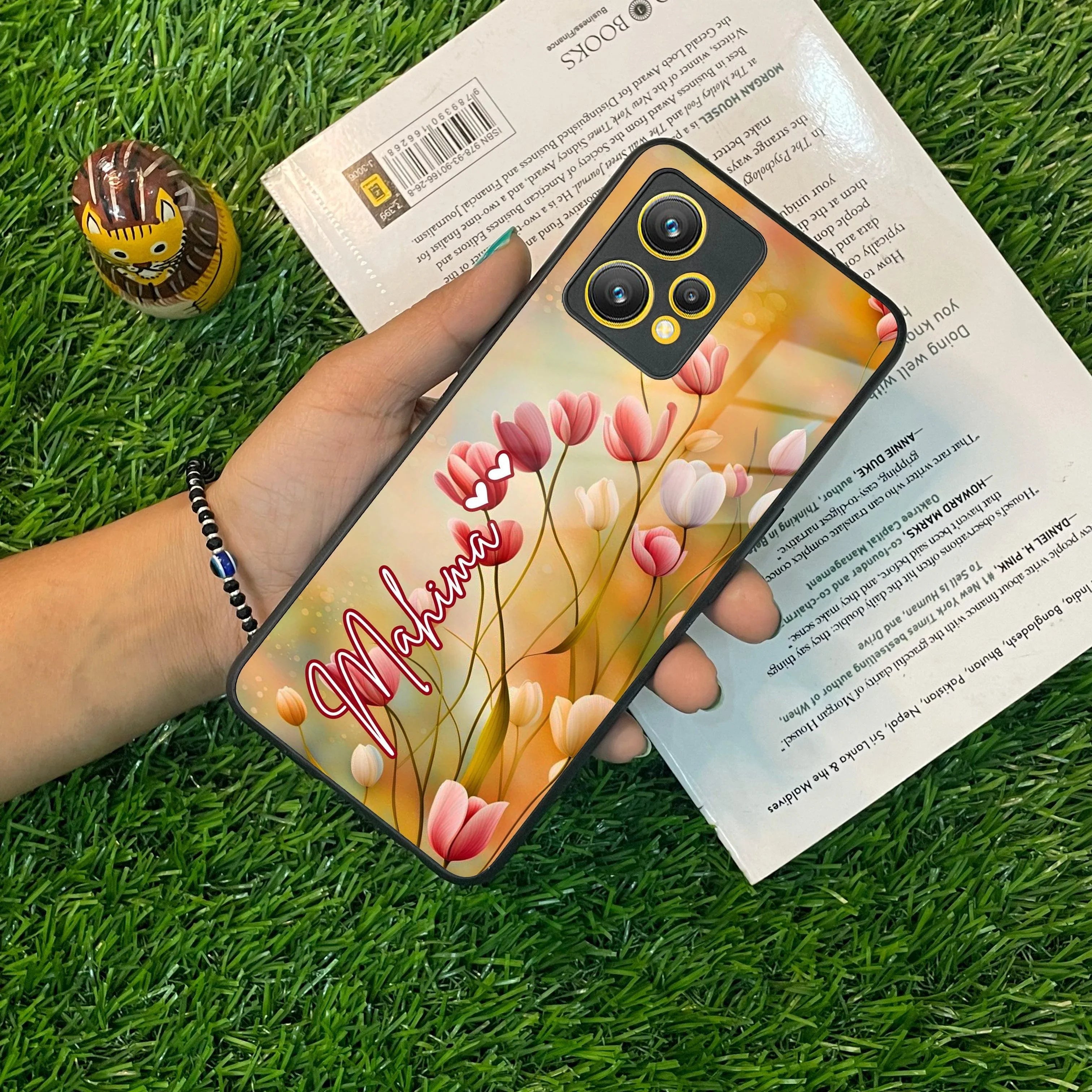 Tulip Floral Glass Case Cover For Realme/Narzo - ShopOnCliQ