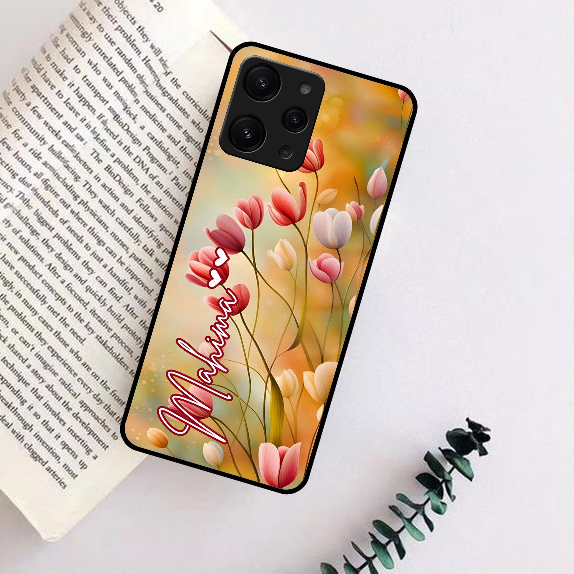 Tulip Floral Glass Case Cover For Redmi/Xiaomi ShopOnCliQ