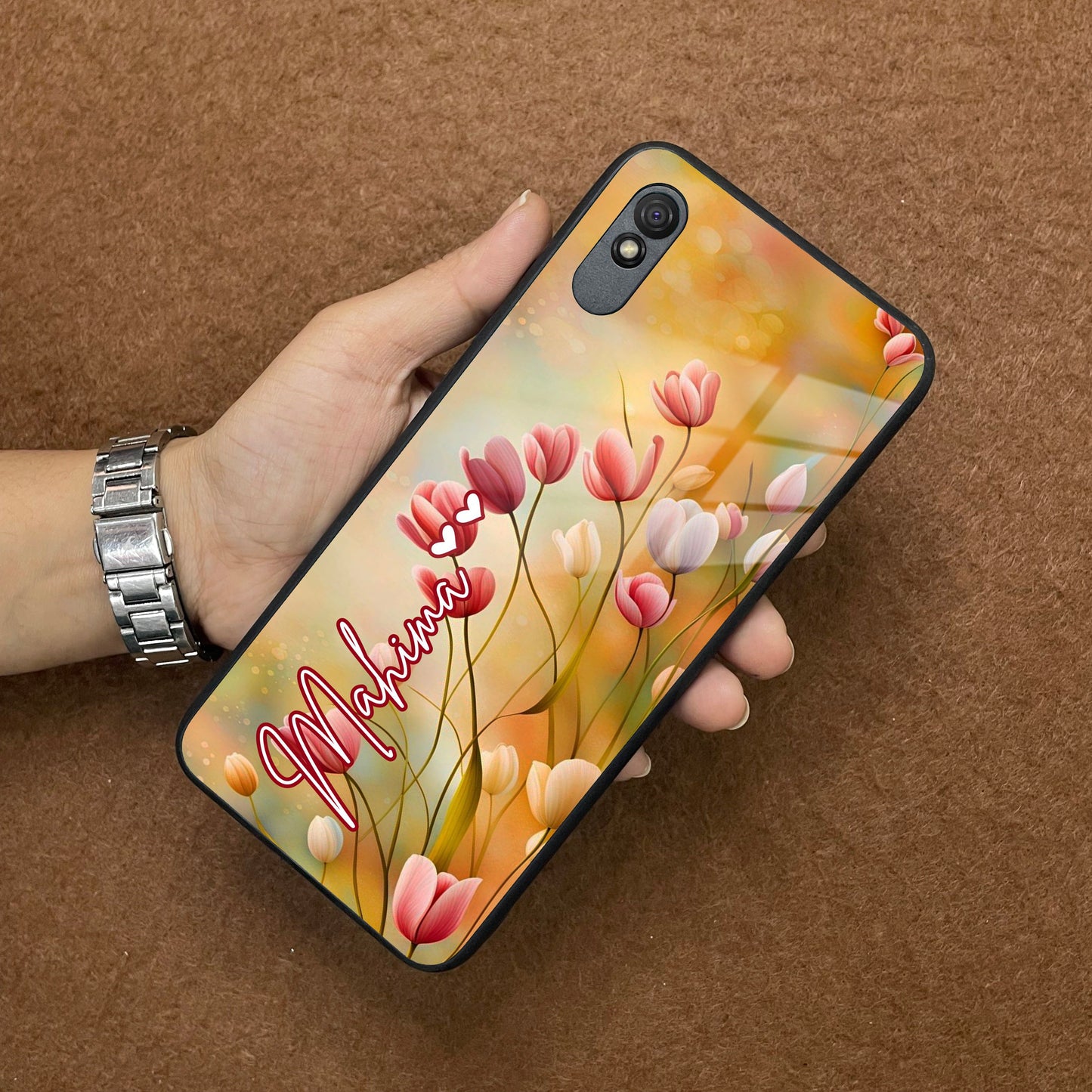 Tulip Floral Glass Case Cover For Redmi/Xiaomi ShopOnCliQ