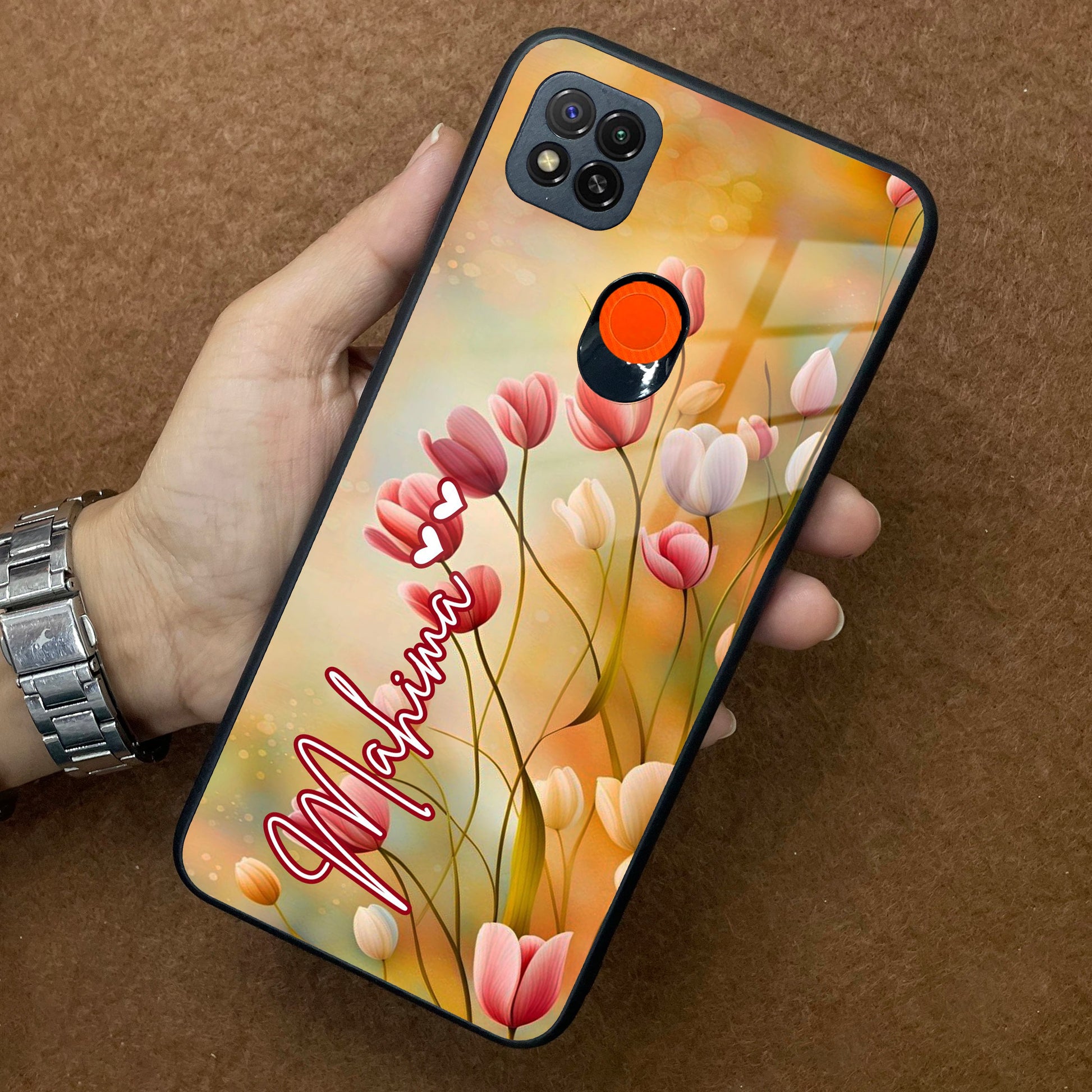 Tulip Floral Glass Case Cover For Redmi/Xiaomi ShopOnCliQ