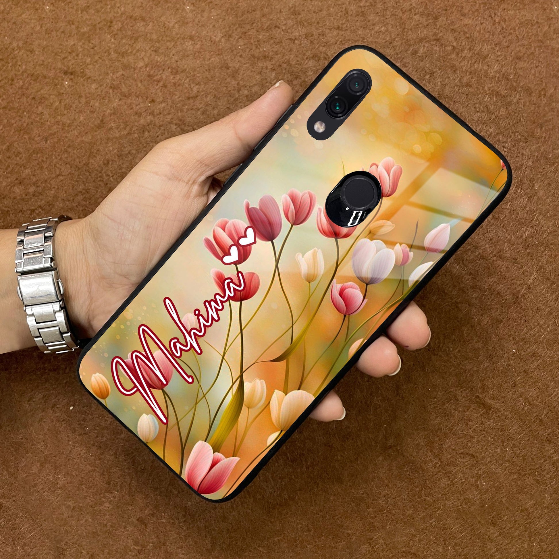 Tulip Floral Glass Case Cover For Redmi/Xiaomi ShopOnCliQ