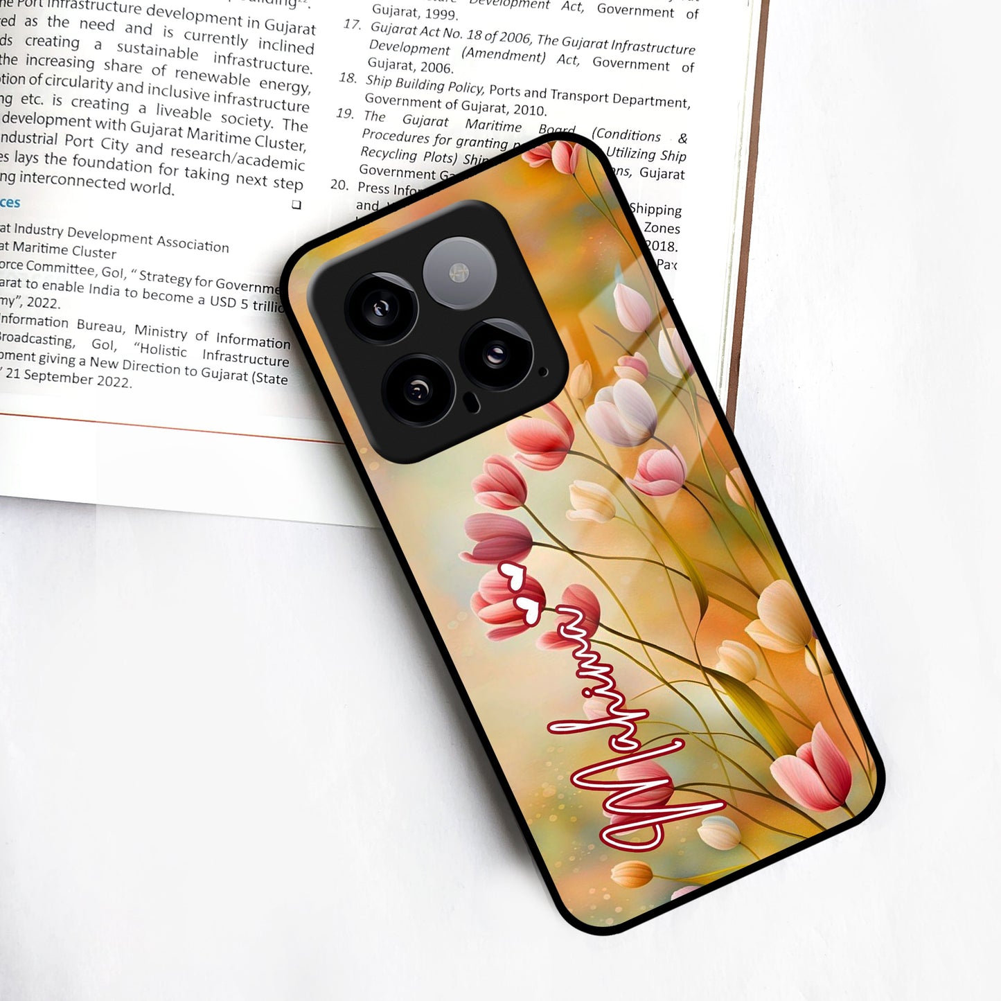 Tulip Floral Glass Case Cover For Redmi/Xiaomi ShopOnCliQ