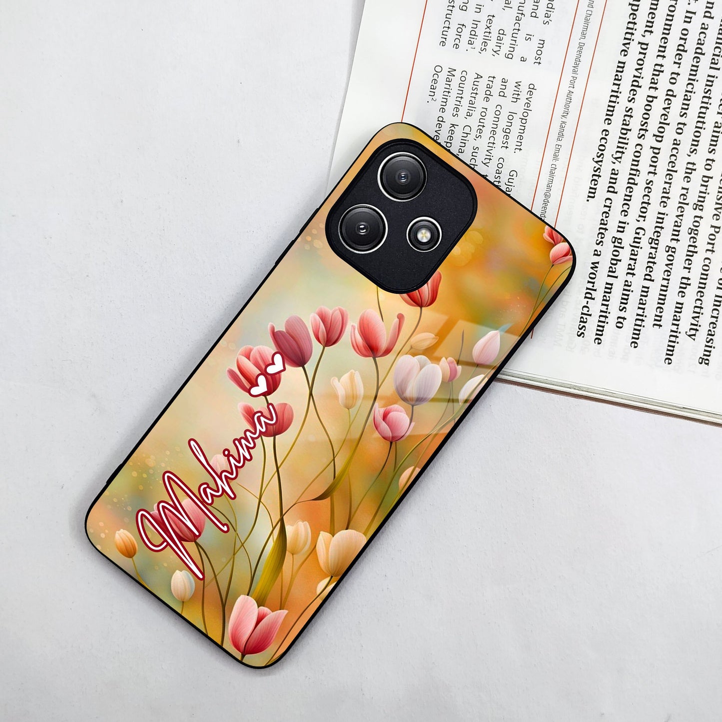 Tulip Floral Glass Case Cover For Redmi/Xiaomi ShopOnCliQ