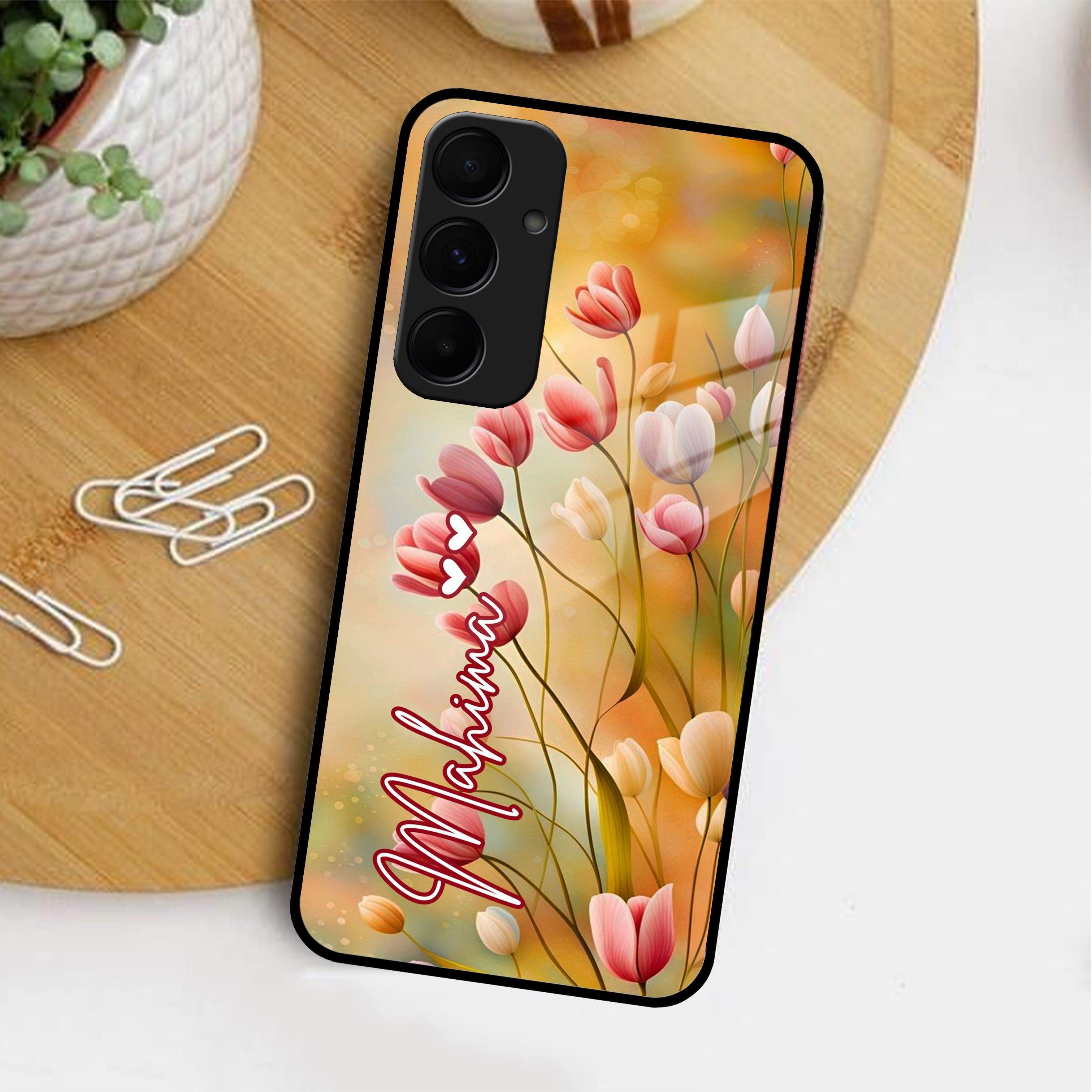 Tulip Floral Glass Case Cover For Samsung - ShopOnCliQ