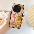 Tulip Floral Glass Case Cover For Vivo - ShopOnCliQ