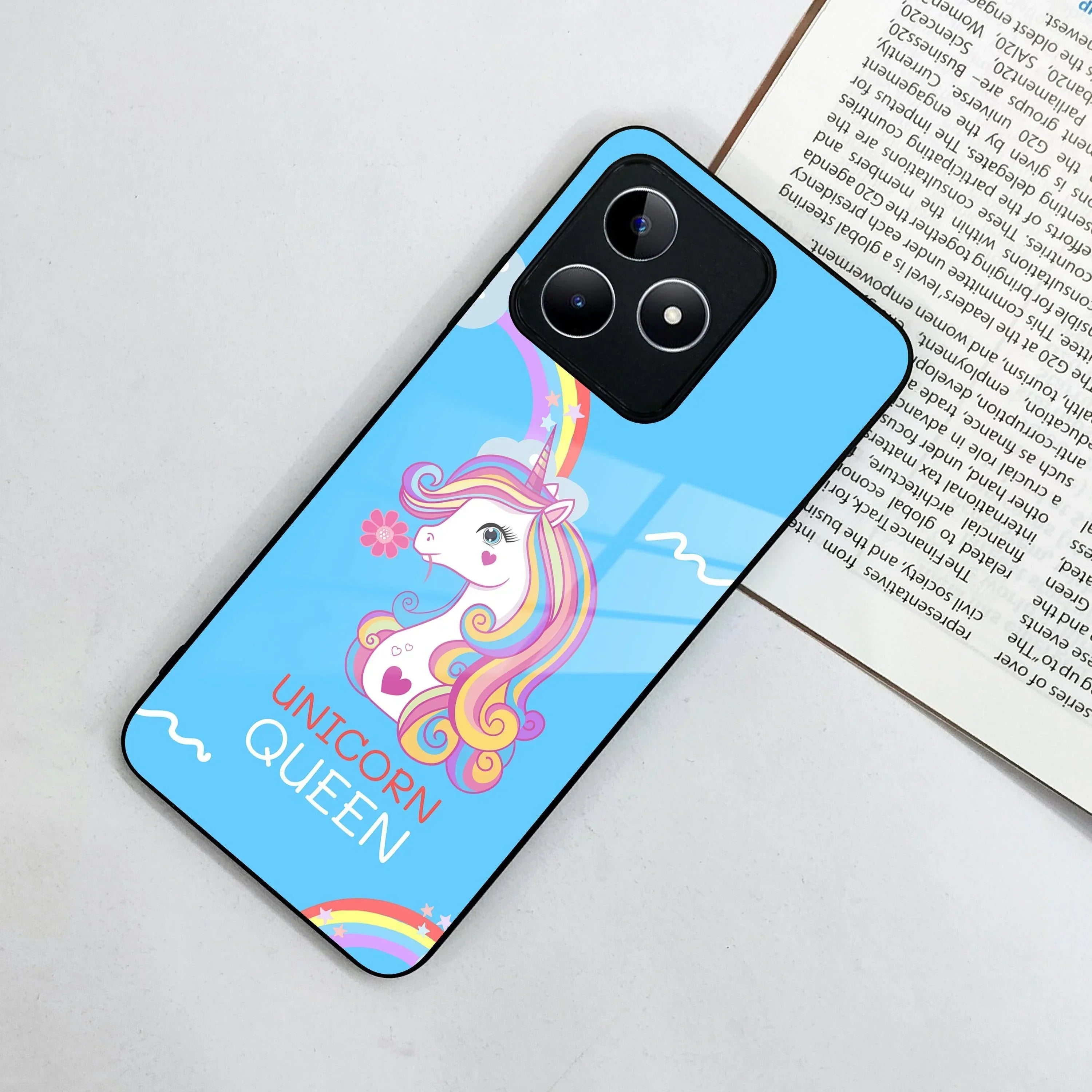 Blue Unicorn Queen Glass Phone Case For Realme/Narzo - ShopOnCliQ