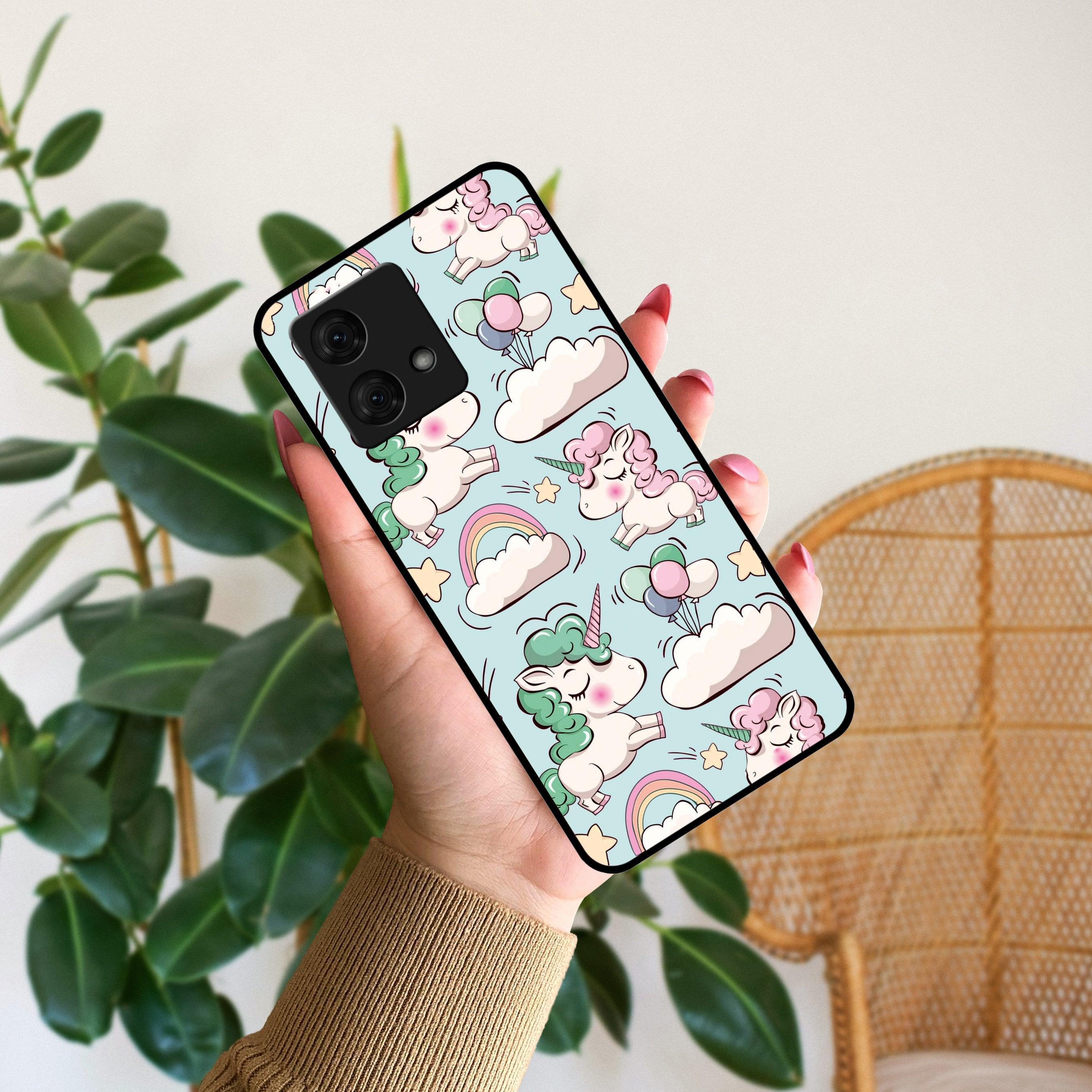 Unicorn Print Glossy Metal Case Cover For Motorola - ShopOnCliQ