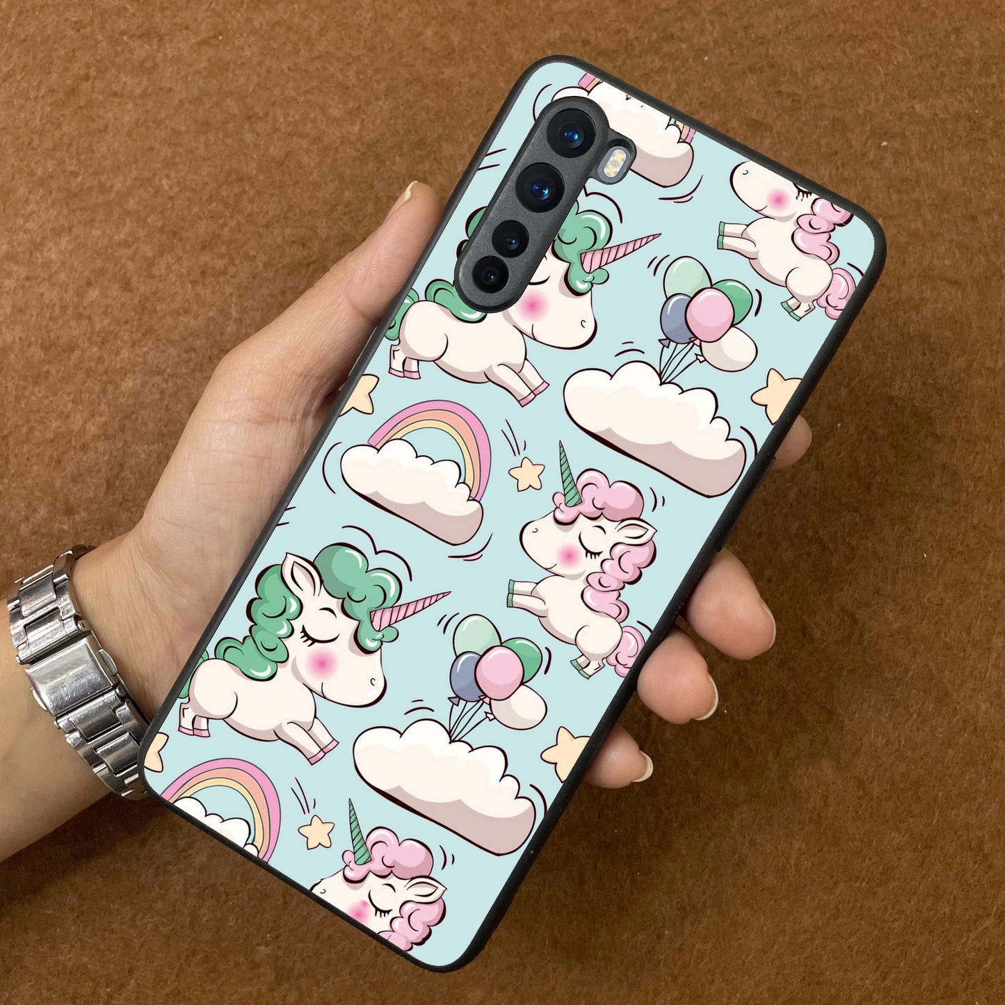 Unicorn Print Glossy Metal Case Cover For OnePlus - ShopOnCliQ