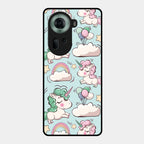 Unicorn Print Glossy Metal Case Cover For Oppo - ShopOnCliQ