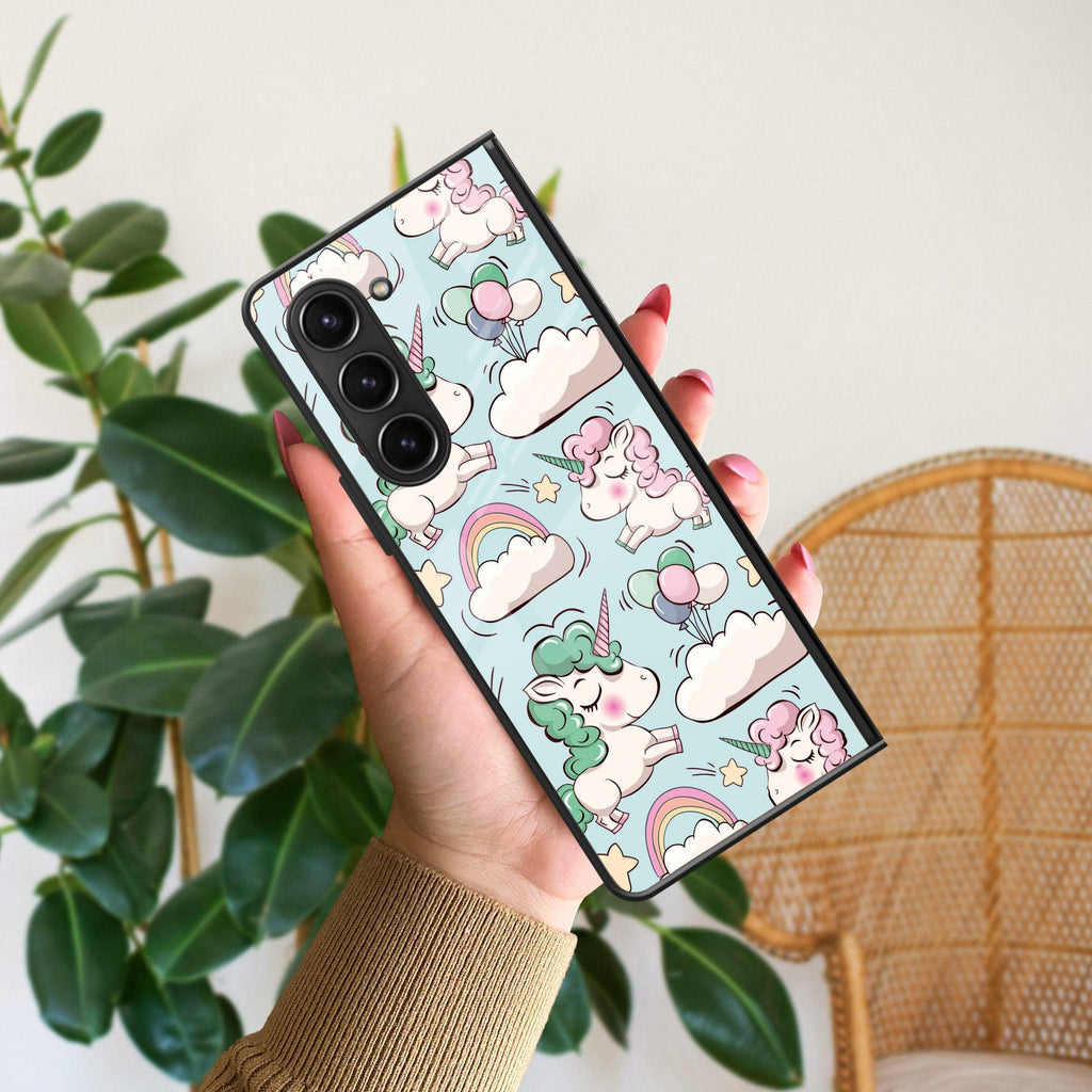 Unicorn Print Glossy Metal Case Cover For Samsung - ShopOnCliQ