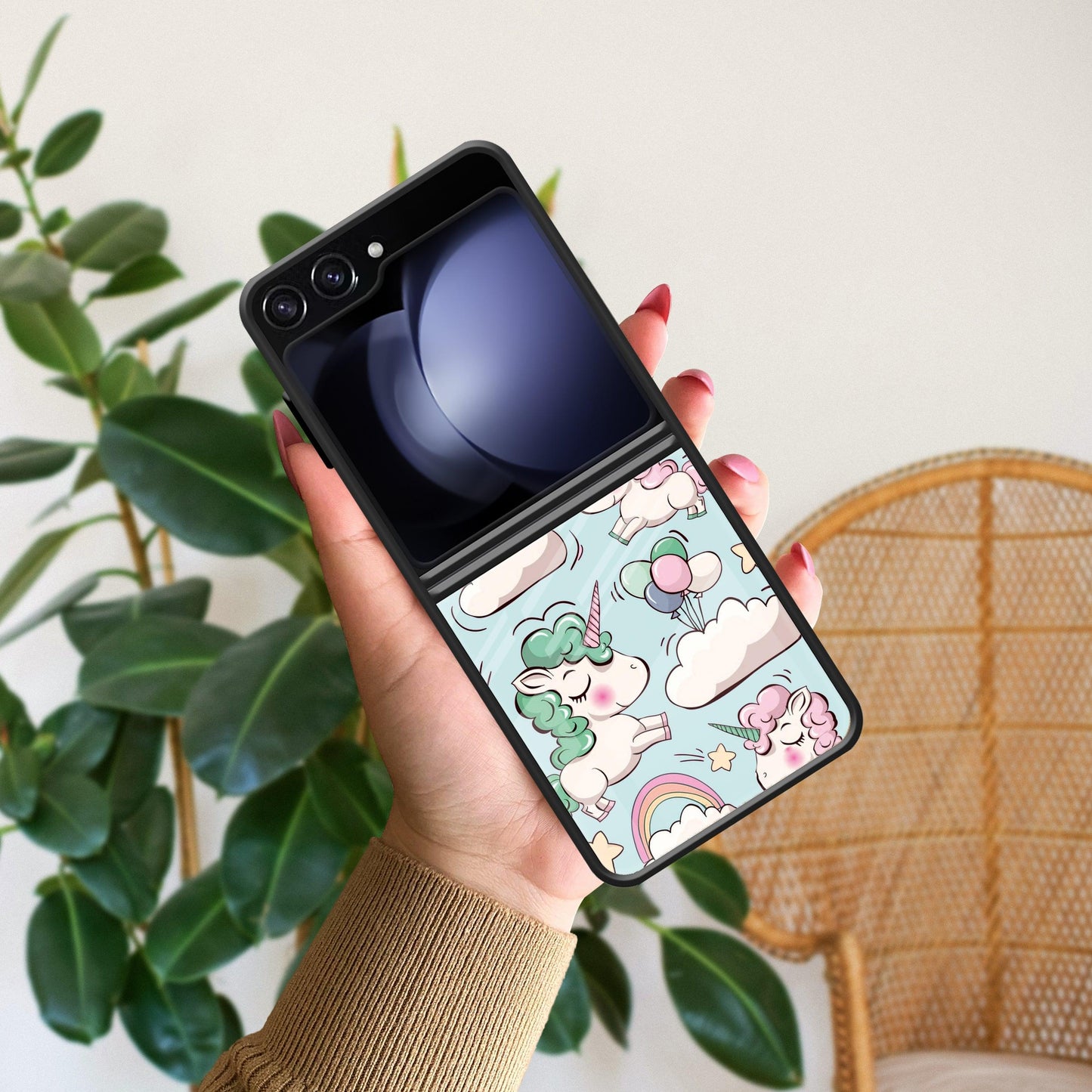 Unicorn Print Glossy Metal Case Cover For Samsung