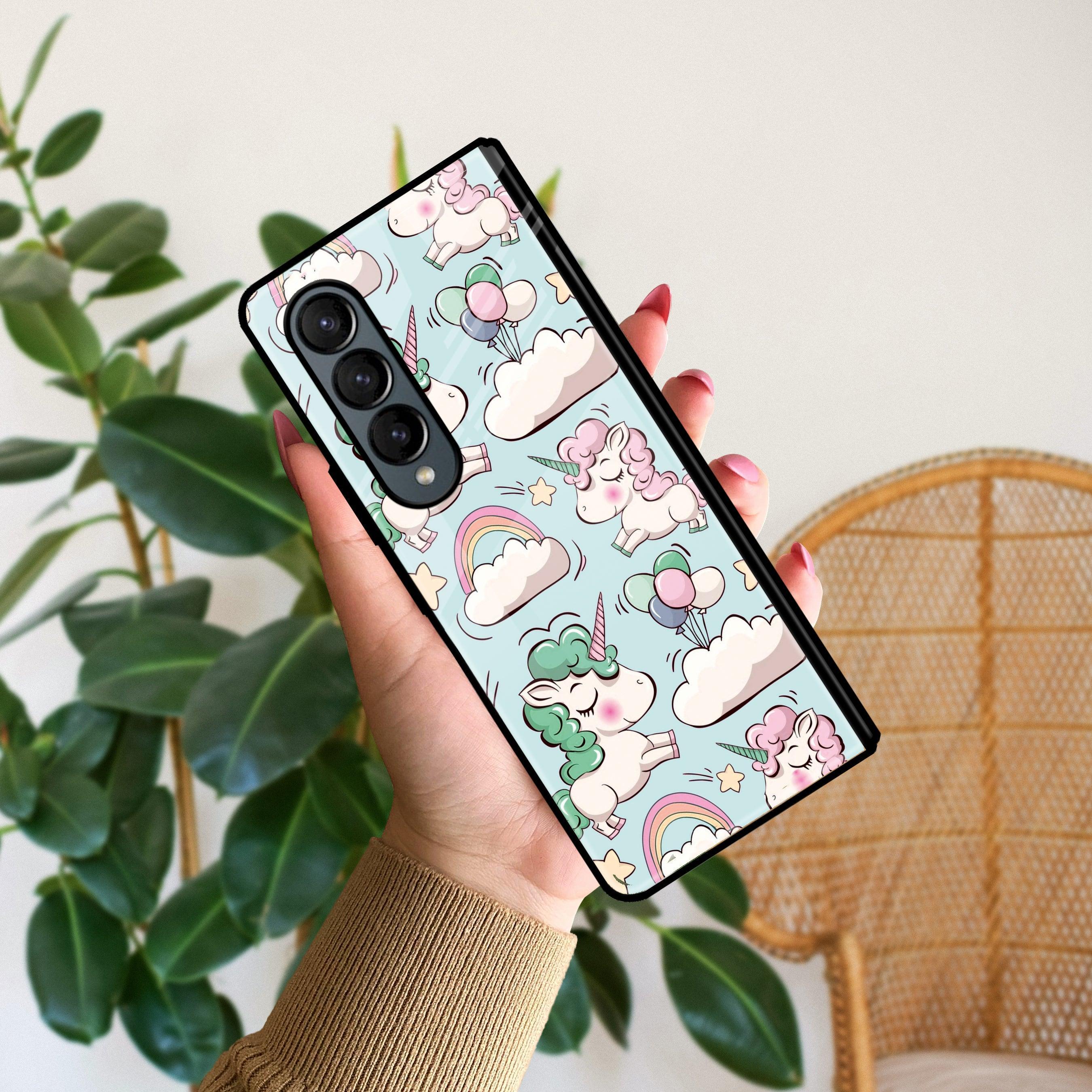 Unicorn Print Glossy Metal Case Cover For Samsung - ShopOnCliQ