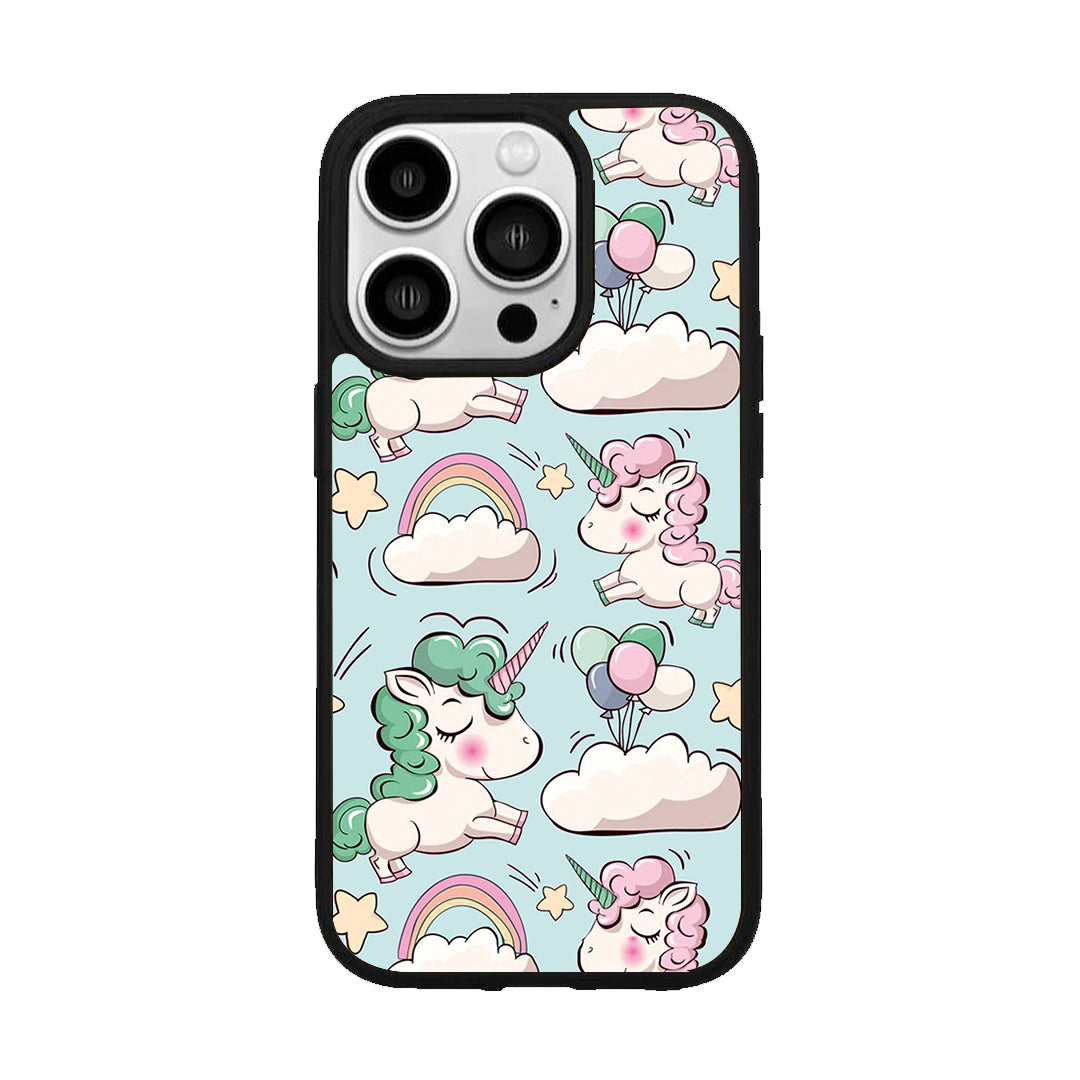 Unicorn Print Glossy Metal Case Cover For iPhone ShopOnCliQ