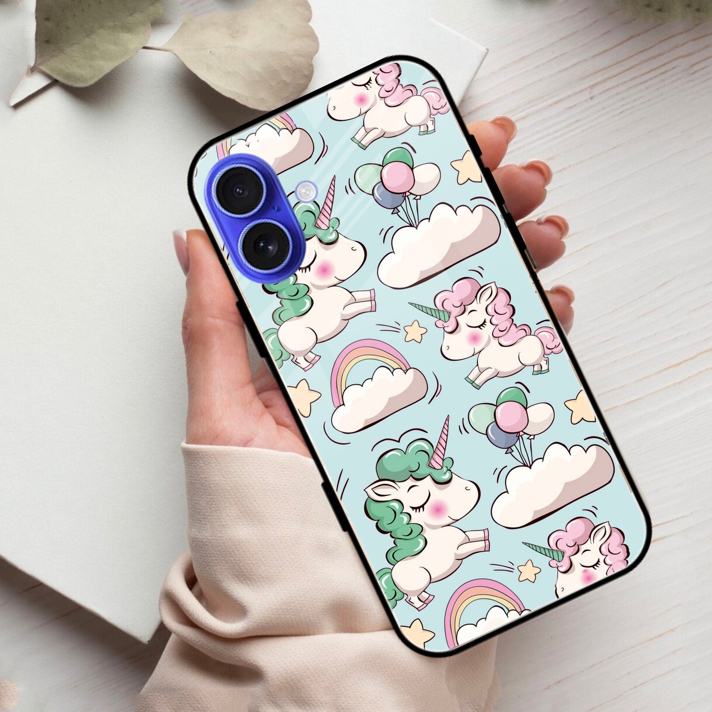 Unicorn Print Glossy Metal Case Cover For iPhone ShopOnCliQ