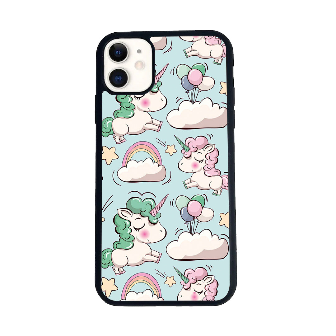 Unicorn Print Glossy Metal Case Cover For iPhone ShopOnCliQ