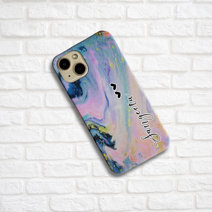 Personalised Marble Slim Phone Case Cover For iPhone