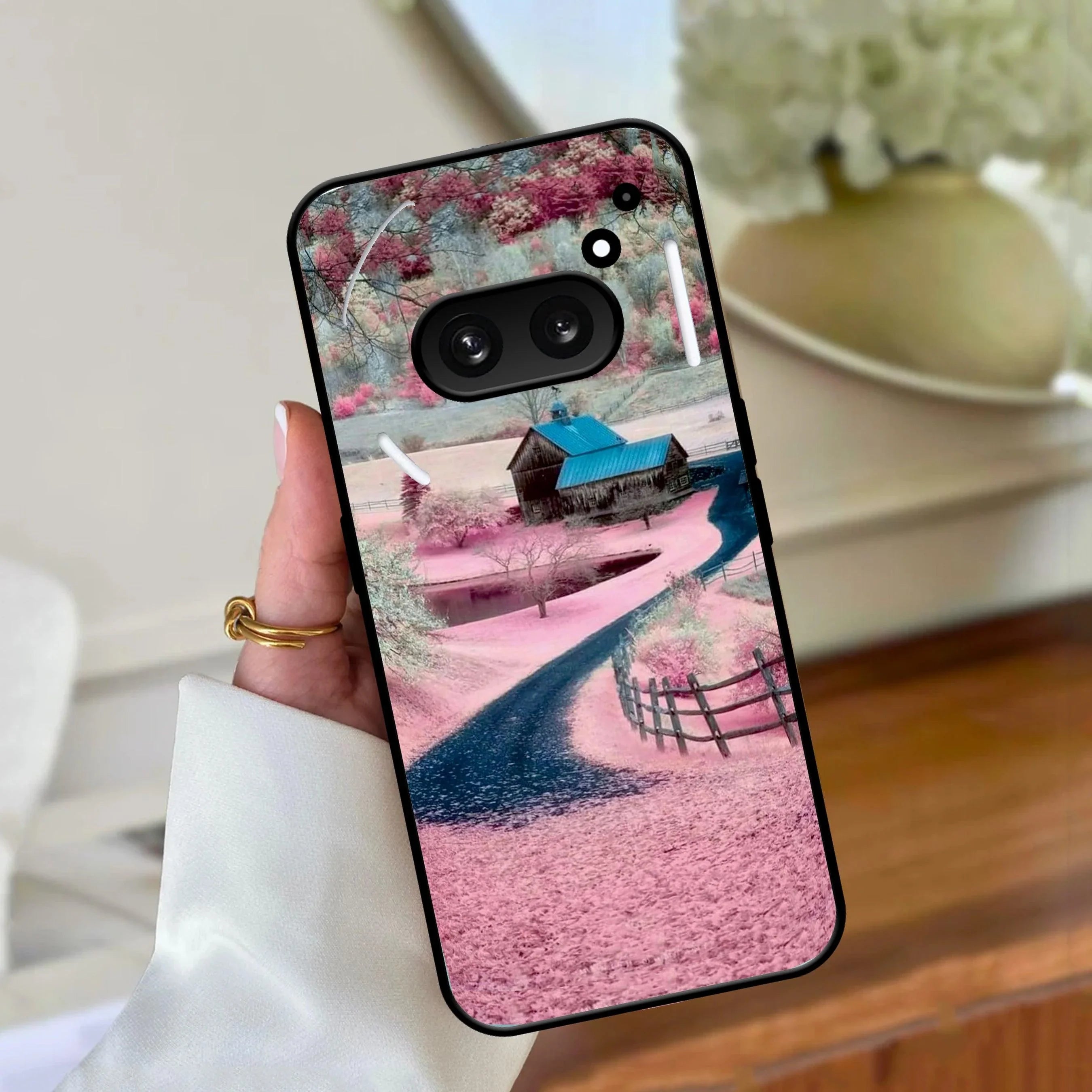 Village Scenery Glossy Metal Case Cover For Nothing - ShopOnCliQ