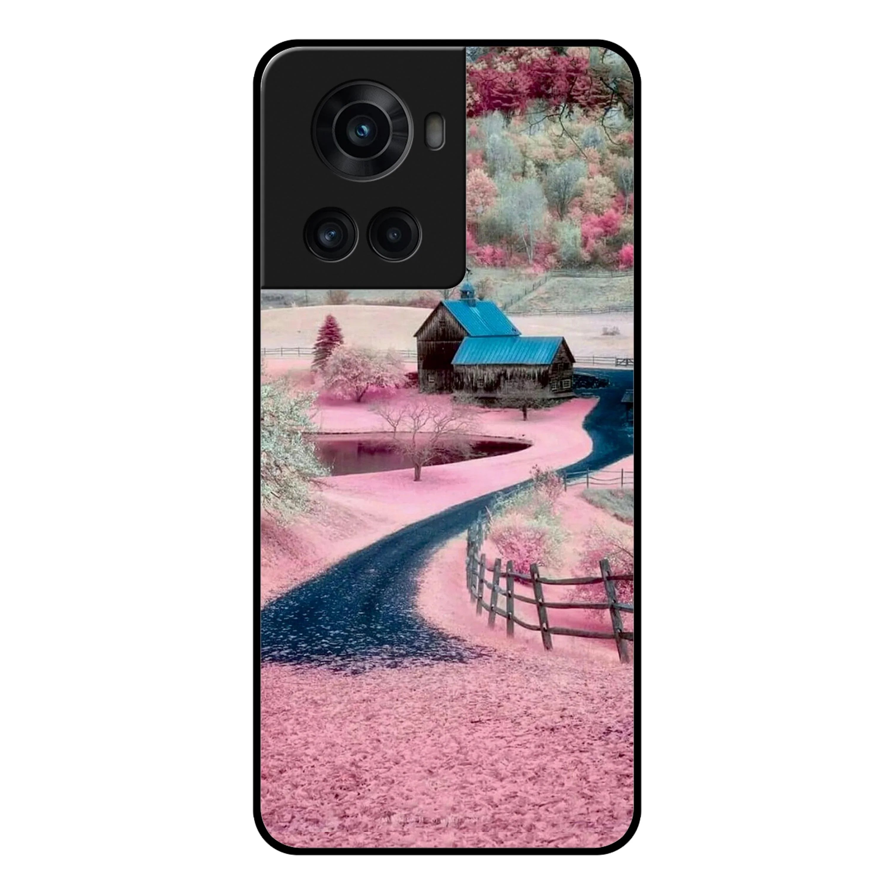 Village Scenery Glossy Metal Case Cover For OnePlus - ShopOnCliQ