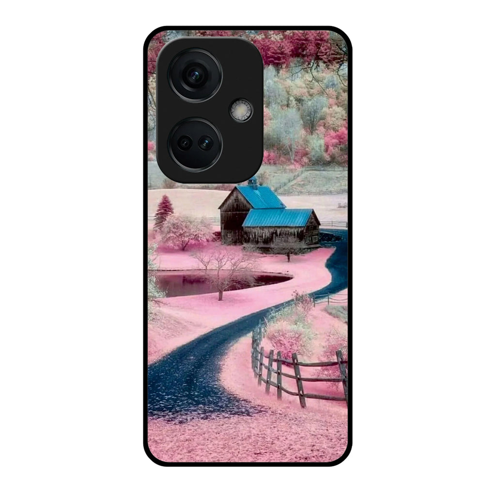 Village Scenery Glossy Metal Case Cover For OnePlus - ShopOnCliQ