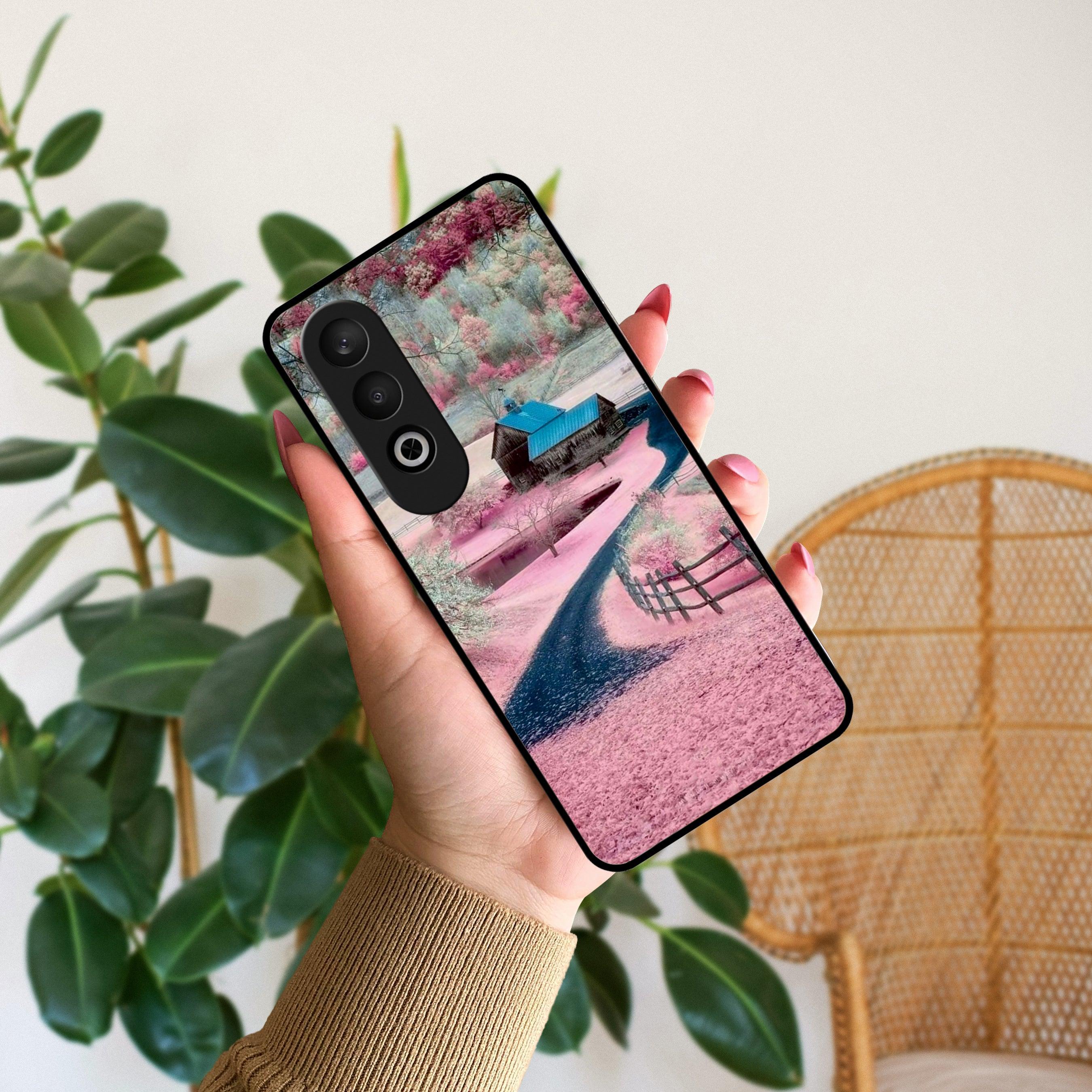 Village Scenery Glossy Metal Case Cover For OnePlus - ShopOnCliQ