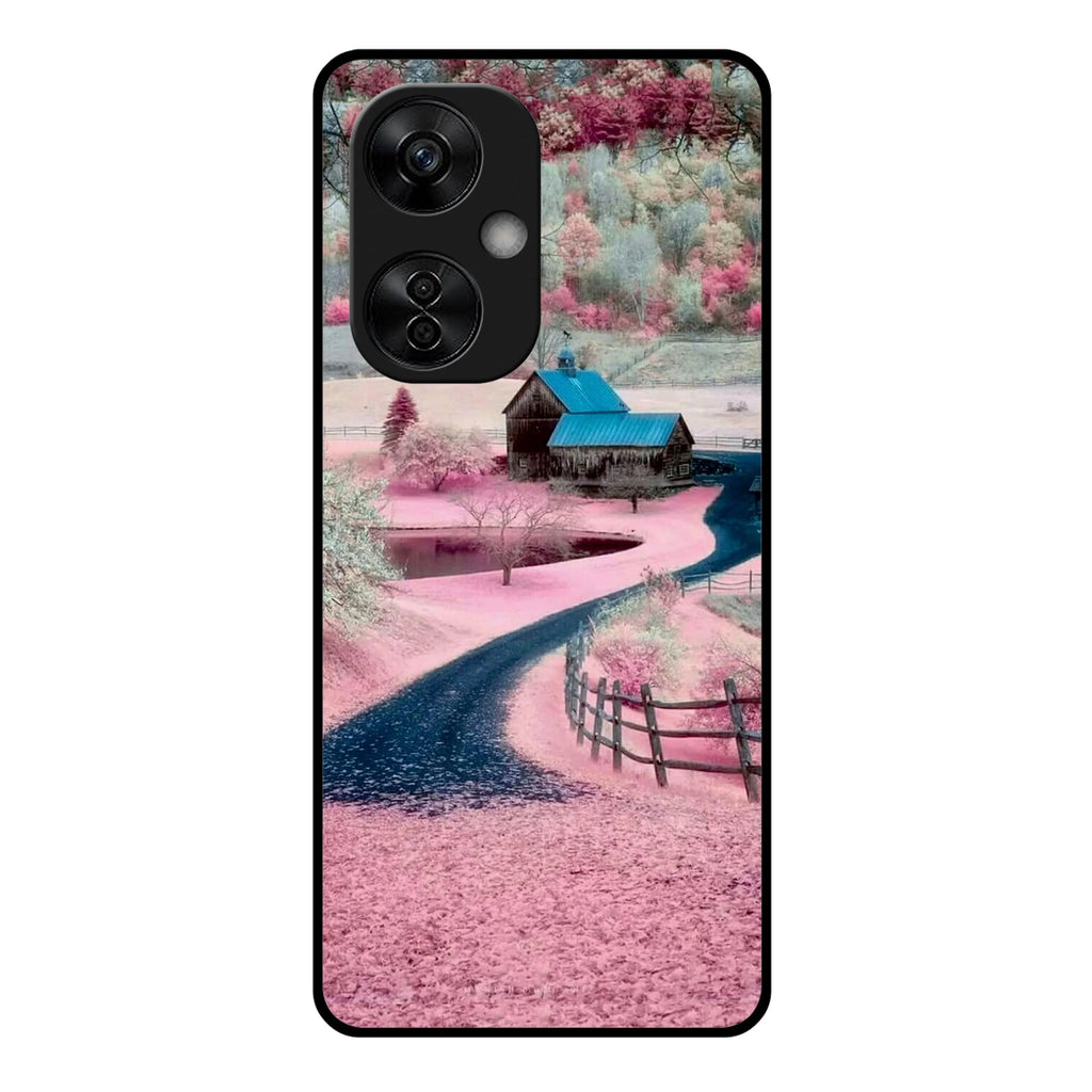 Village Scenery Glossy Metal Case Cover For OnePlus - ShopOnCliQ