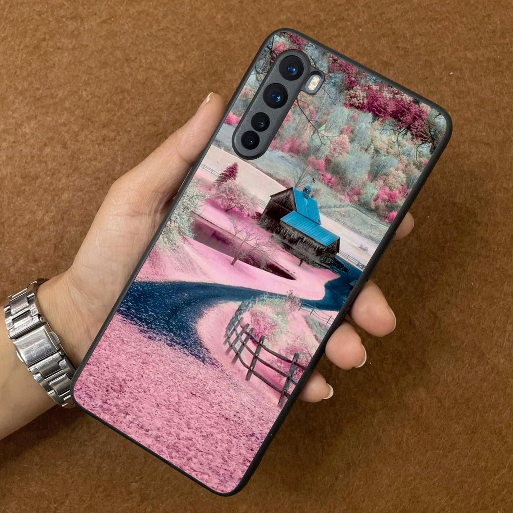 Village Scenery Glossy Metal Case Cover For OnePlus - ShopOnCliQ