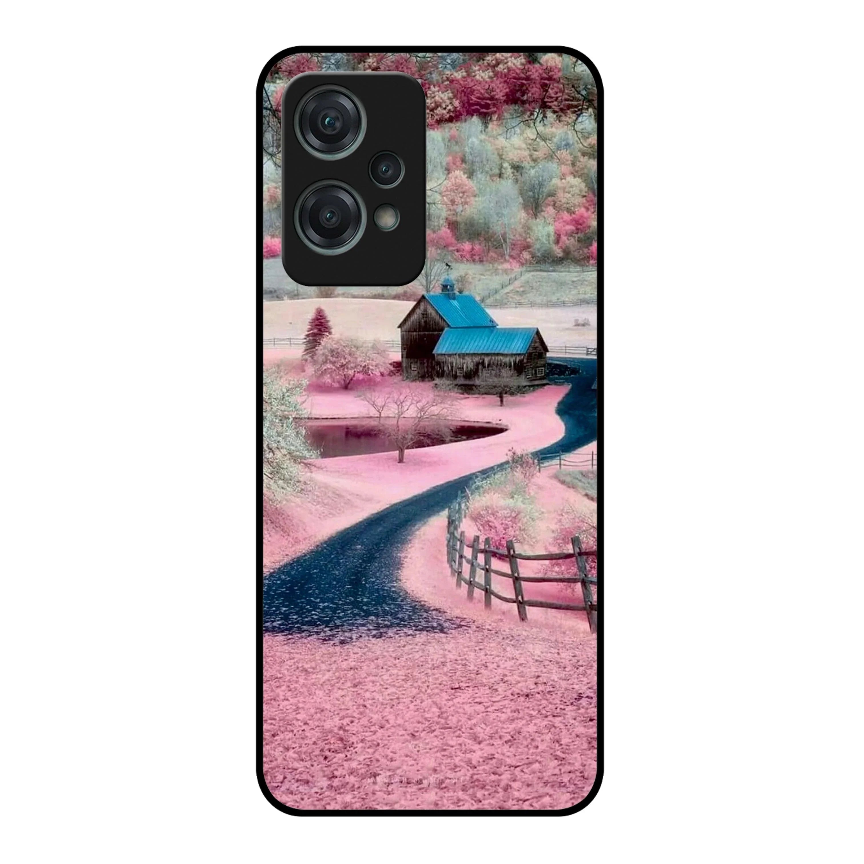 Village Scenery Glossy Metal Case Cover For OnePlus - ShopOnCliQ