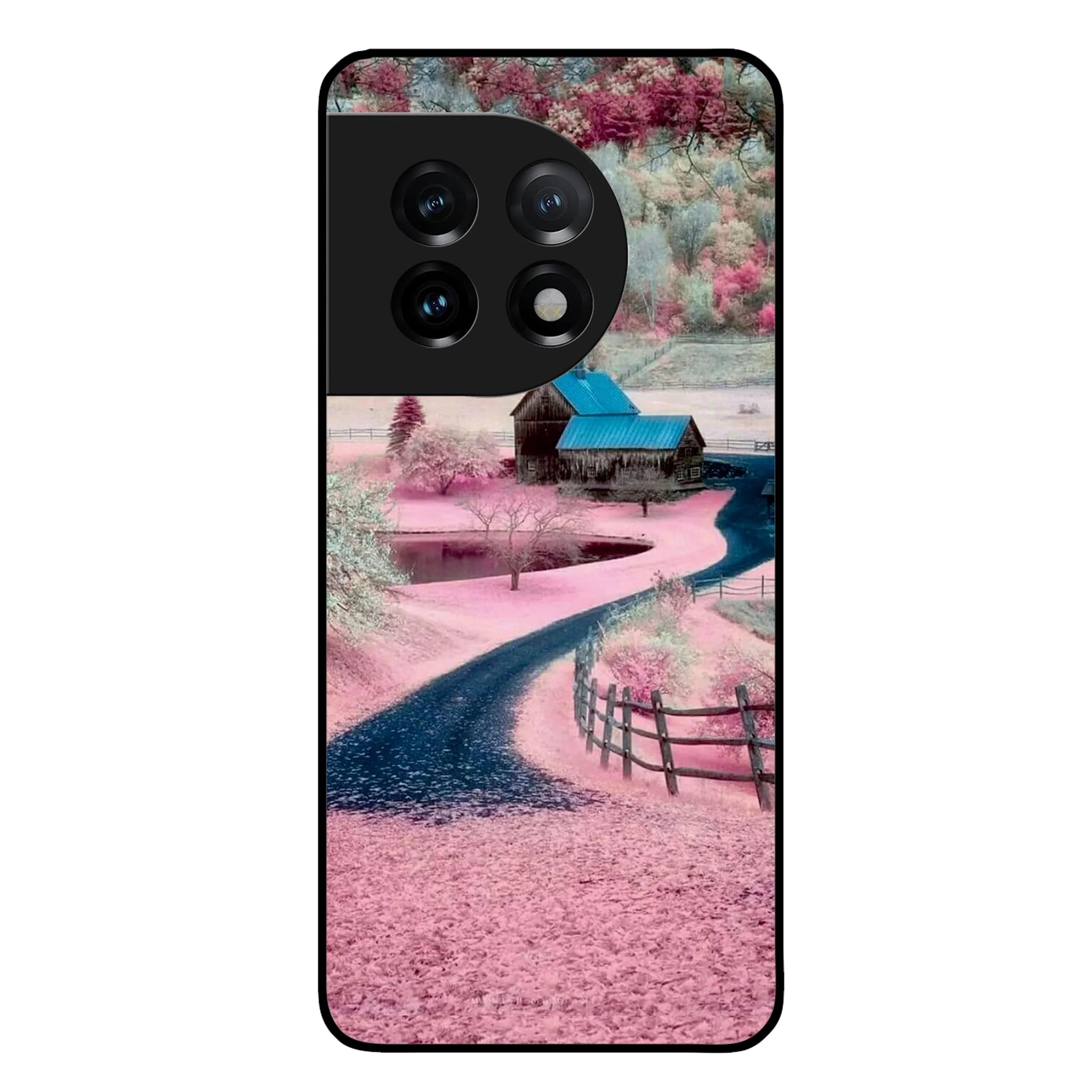 Village Scenery Glossy Metal Case Cover For OnePlus - ShopOnCliQ