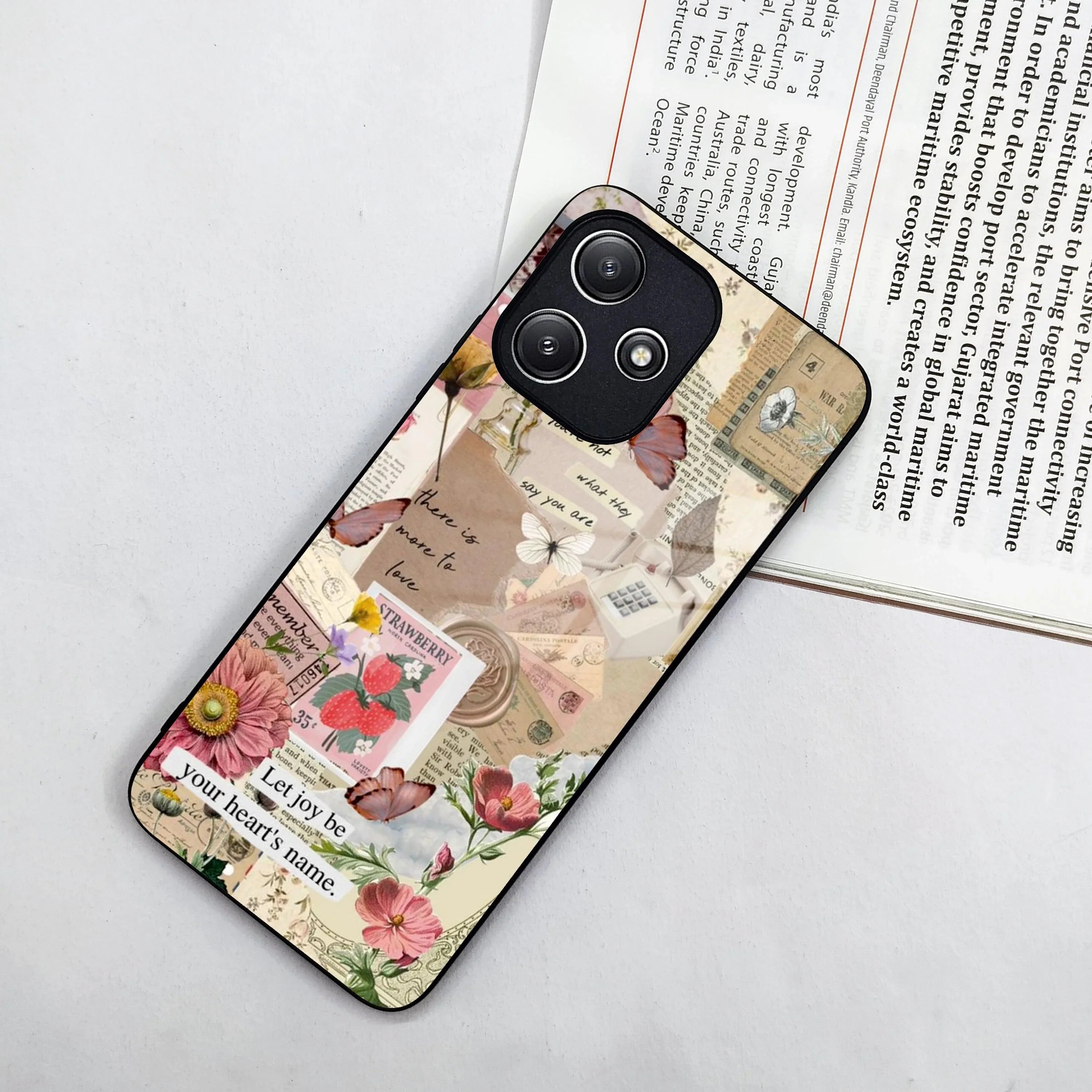 Vintage Vibes Glass Case Cover For Poco - ShopOnCliQ