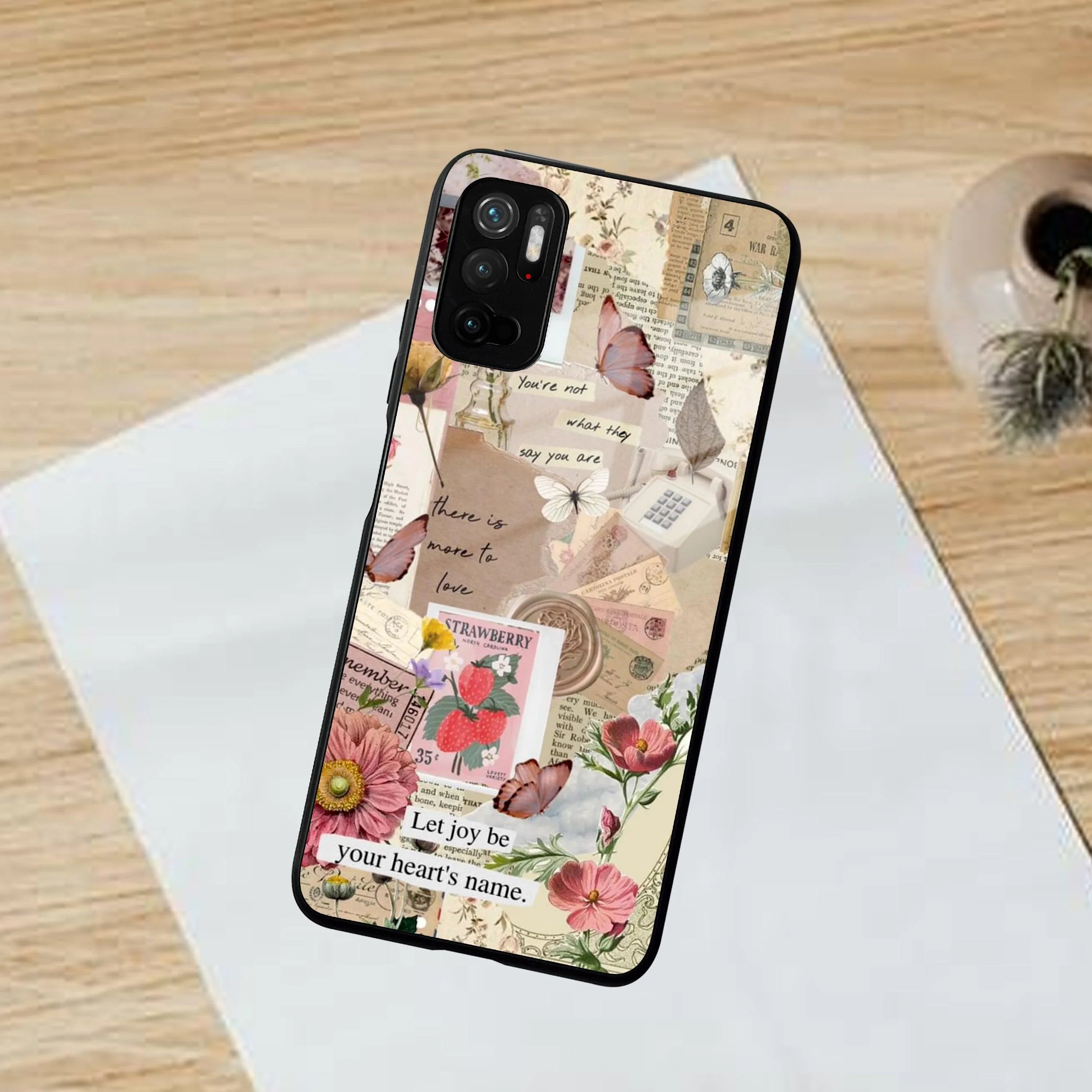 Vintage Vibes Glass Case Cover For Poco - ShopOnCliQ
