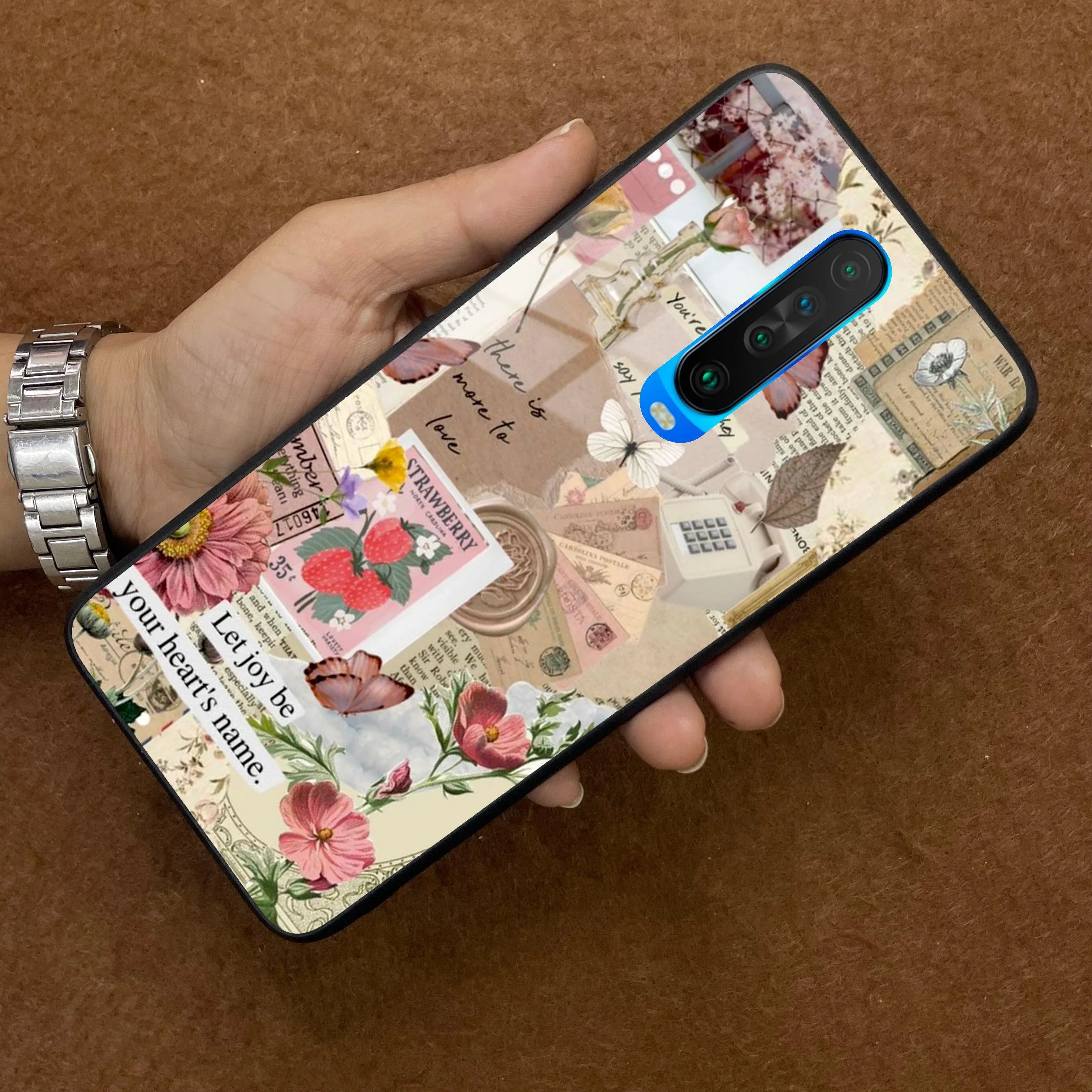 Vintage Vibes Glass Case Cover For Poco - ShopOnCliQ