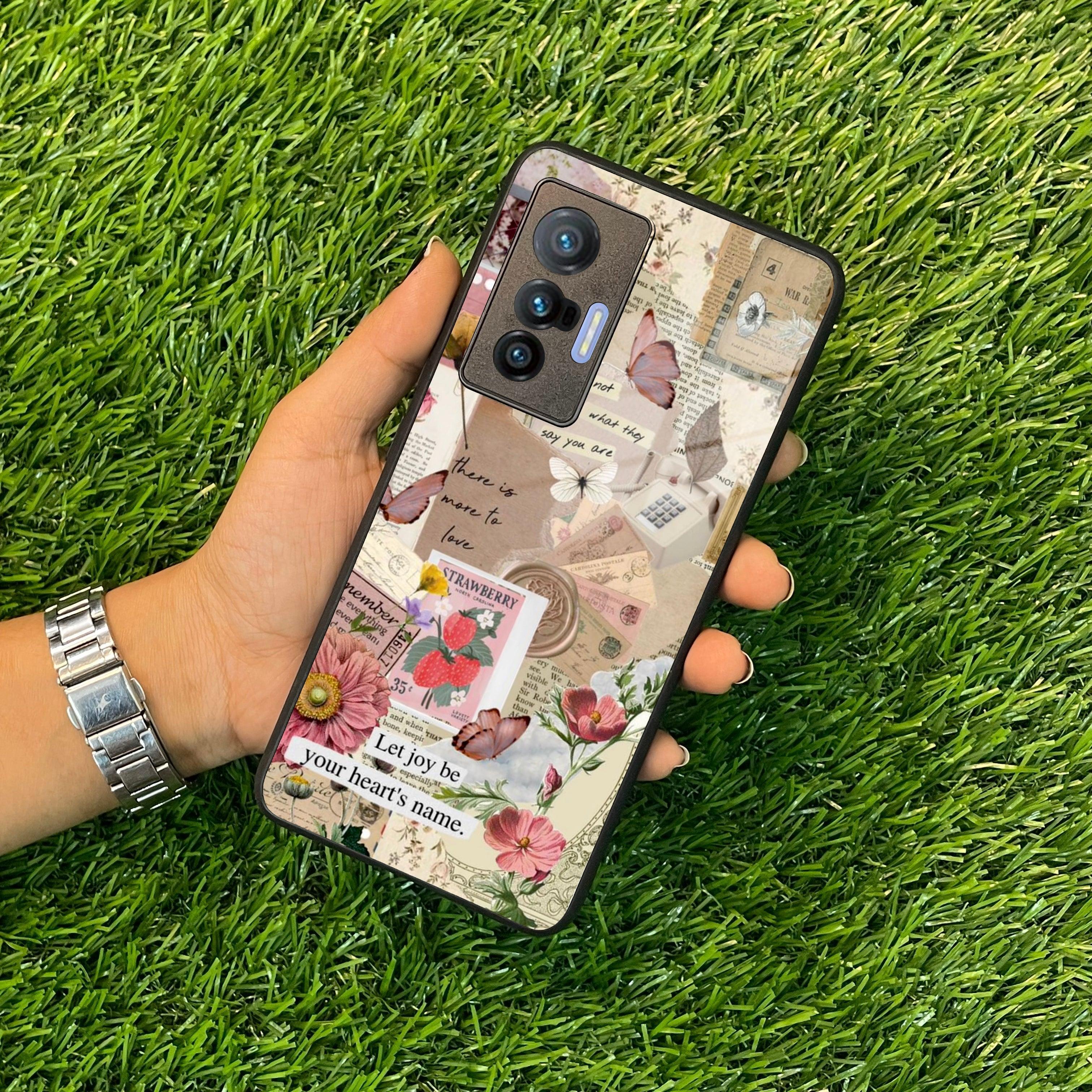 Vintage Vibes Glass Case Cover For Vivo - ShopOnCliQ