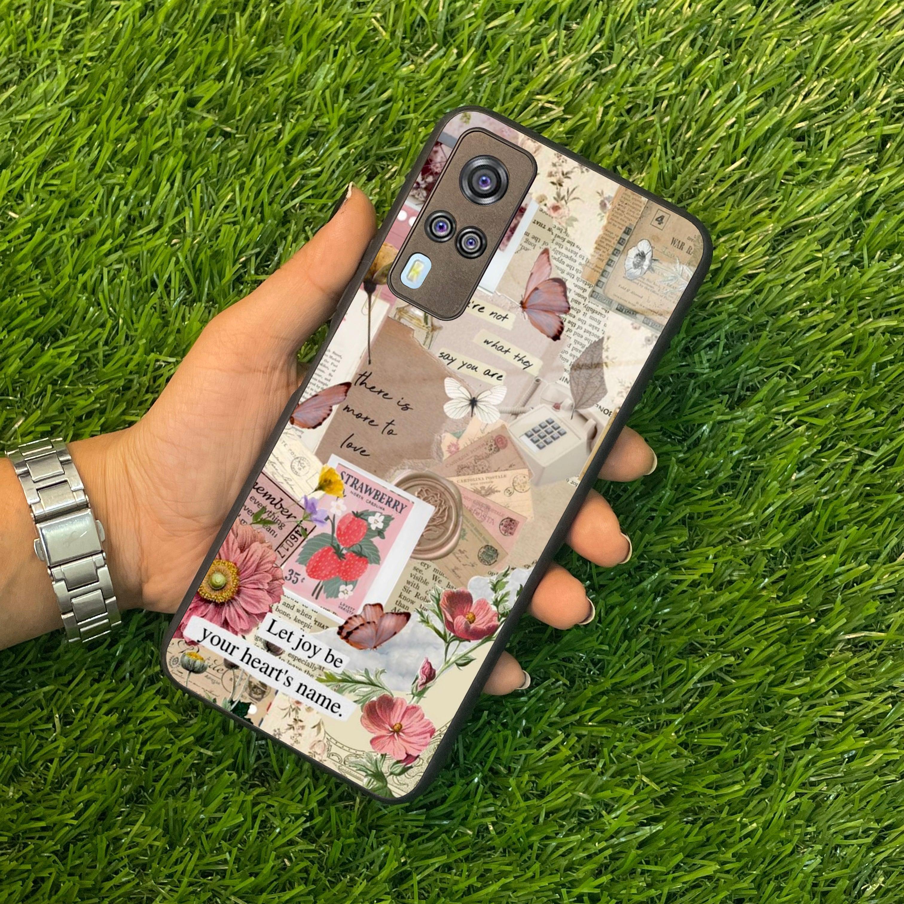 Vintage Vibes Glass Case Cover For Vivo - ShopOnCliQ