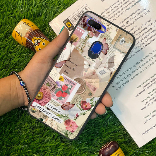 Vintage Vibes Glass Case Cover For Oppo