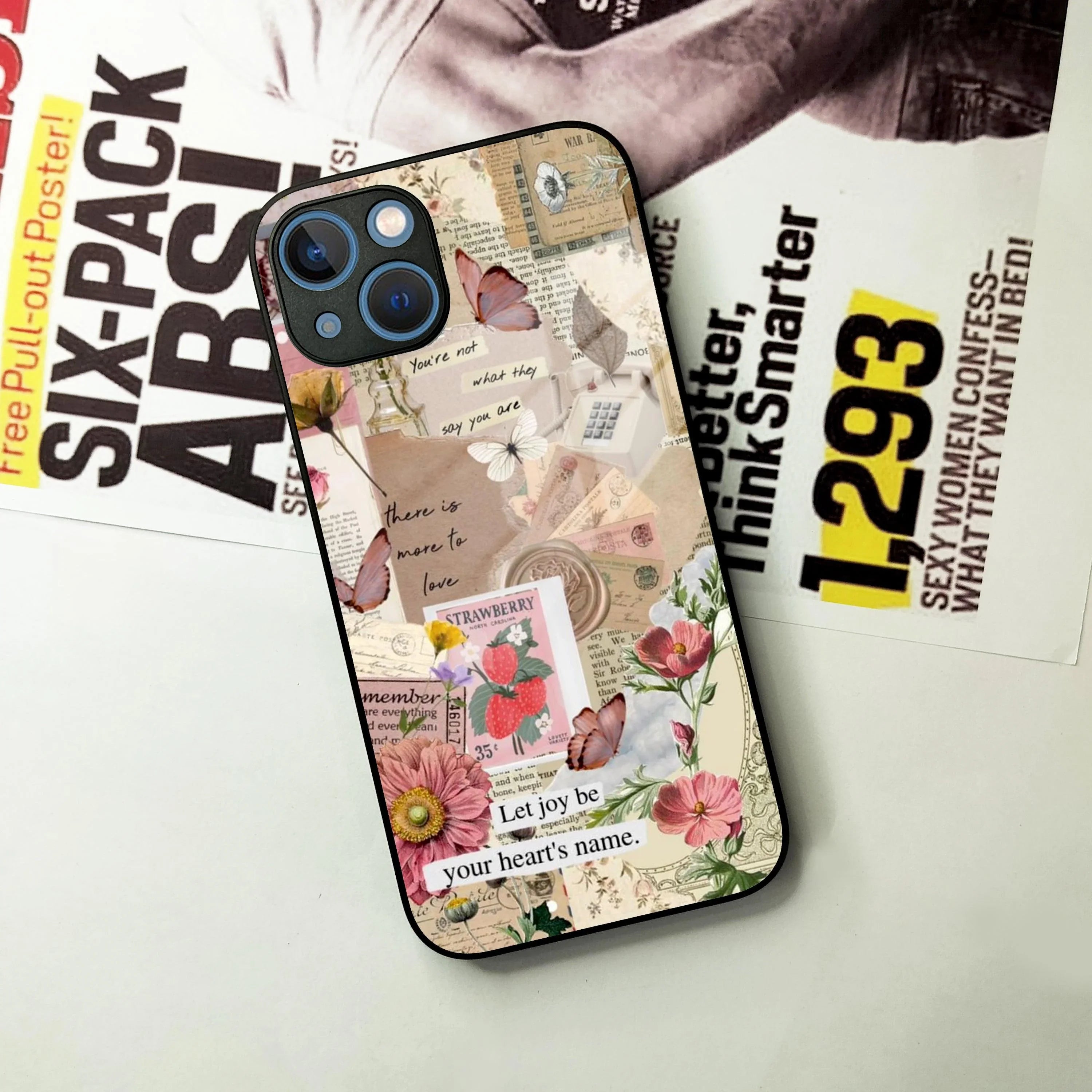 Vintage Vibes Glass Case Cover For iPhone - ShopOnCliQ